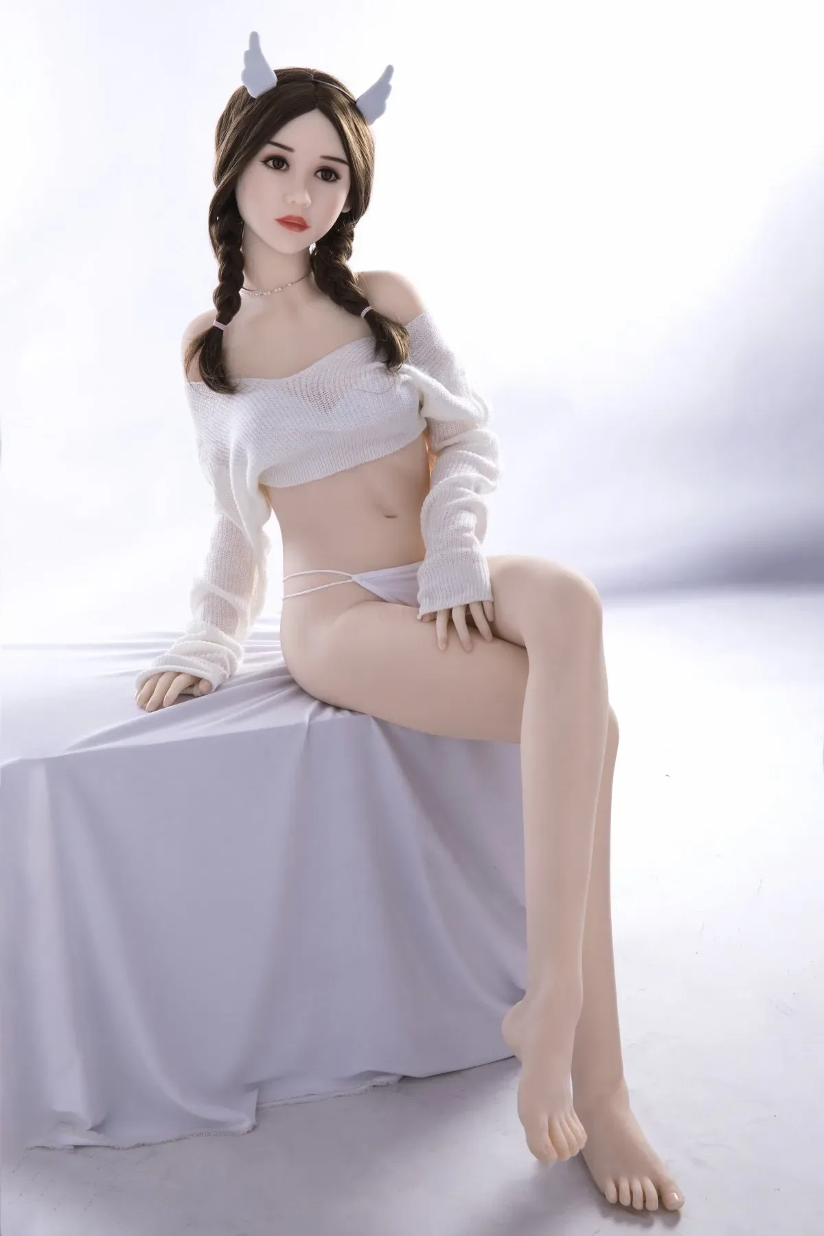Cloud - 4ft 7(140cm) Ultra Realistic Sex Doll With Blonde Twist Braids view 6