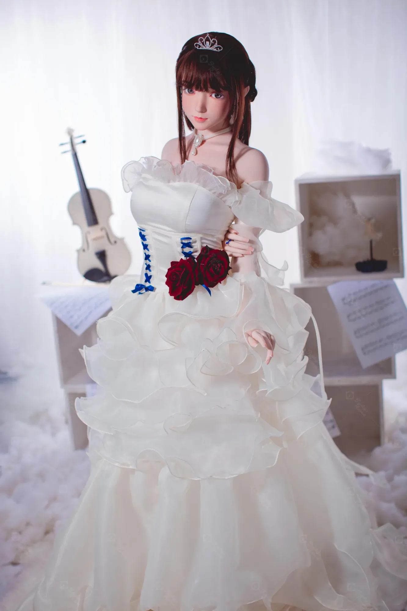 JR | Yuki - 4Ft 10(148cm) Wedding Dress Girl Silicone Sex Doll view 4