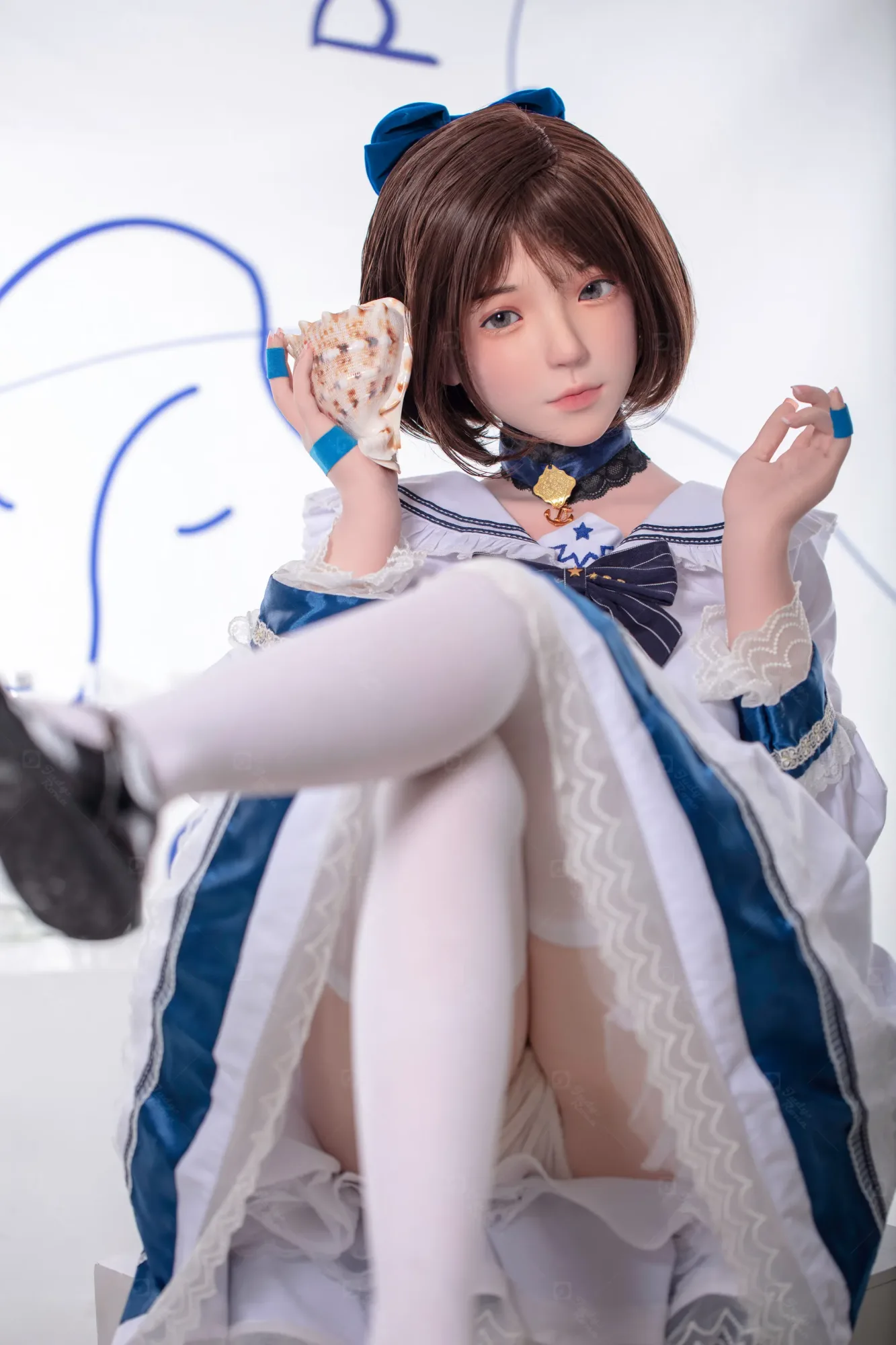 JR | Emi - 4Ft 10(148cm) Listen Conch Girl Silicone Sex Doll view 6