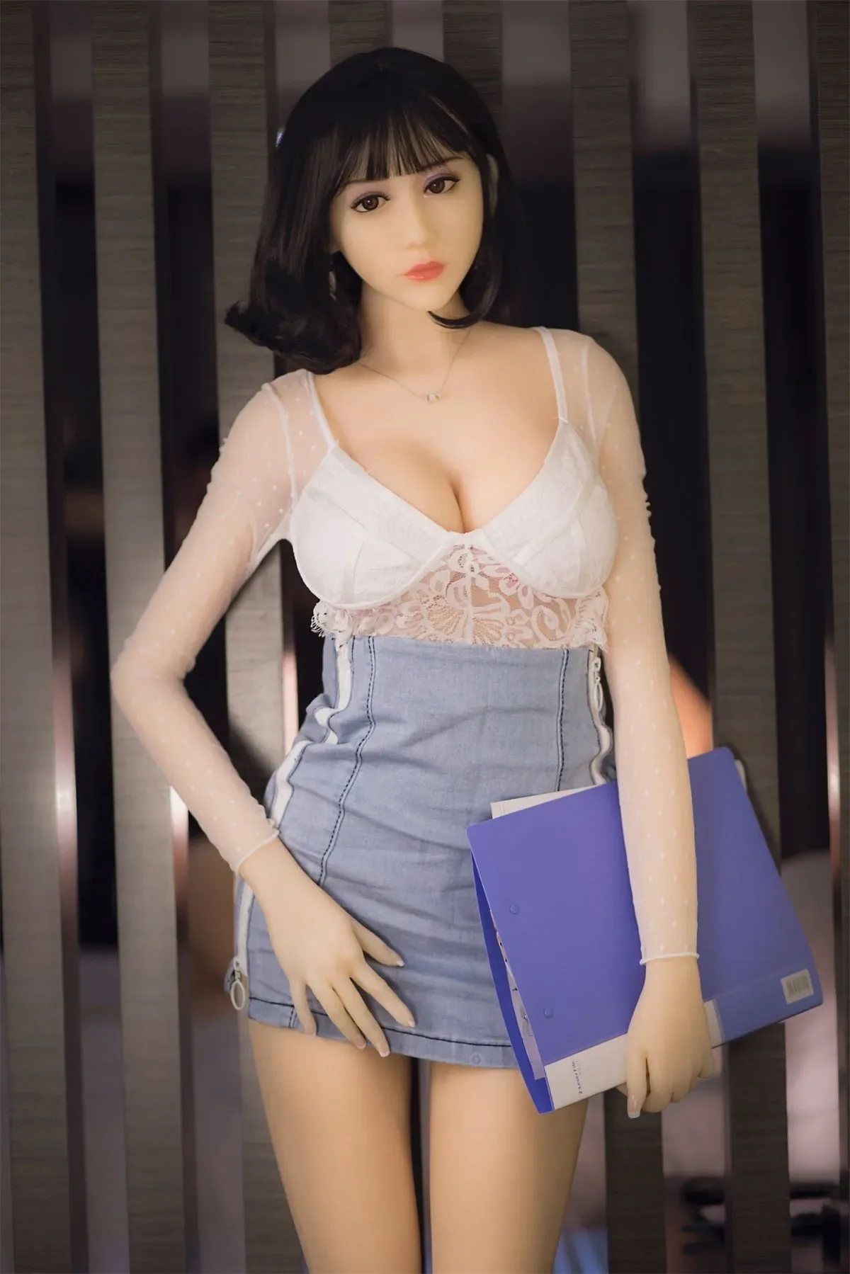 Amber - 5ft 6(165cm) Japanese Style Ultra Real Sex Doll With Black Short Hair view 3