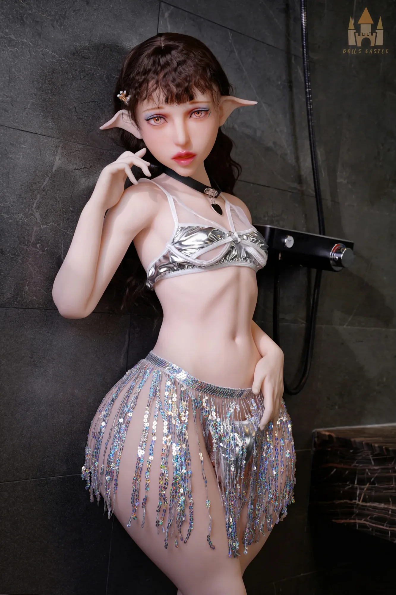 Dolls Castle | Evslotia -4ft 10/148cm B-Cup Femboy TPE Sex Doll With Fixed Penis view 2