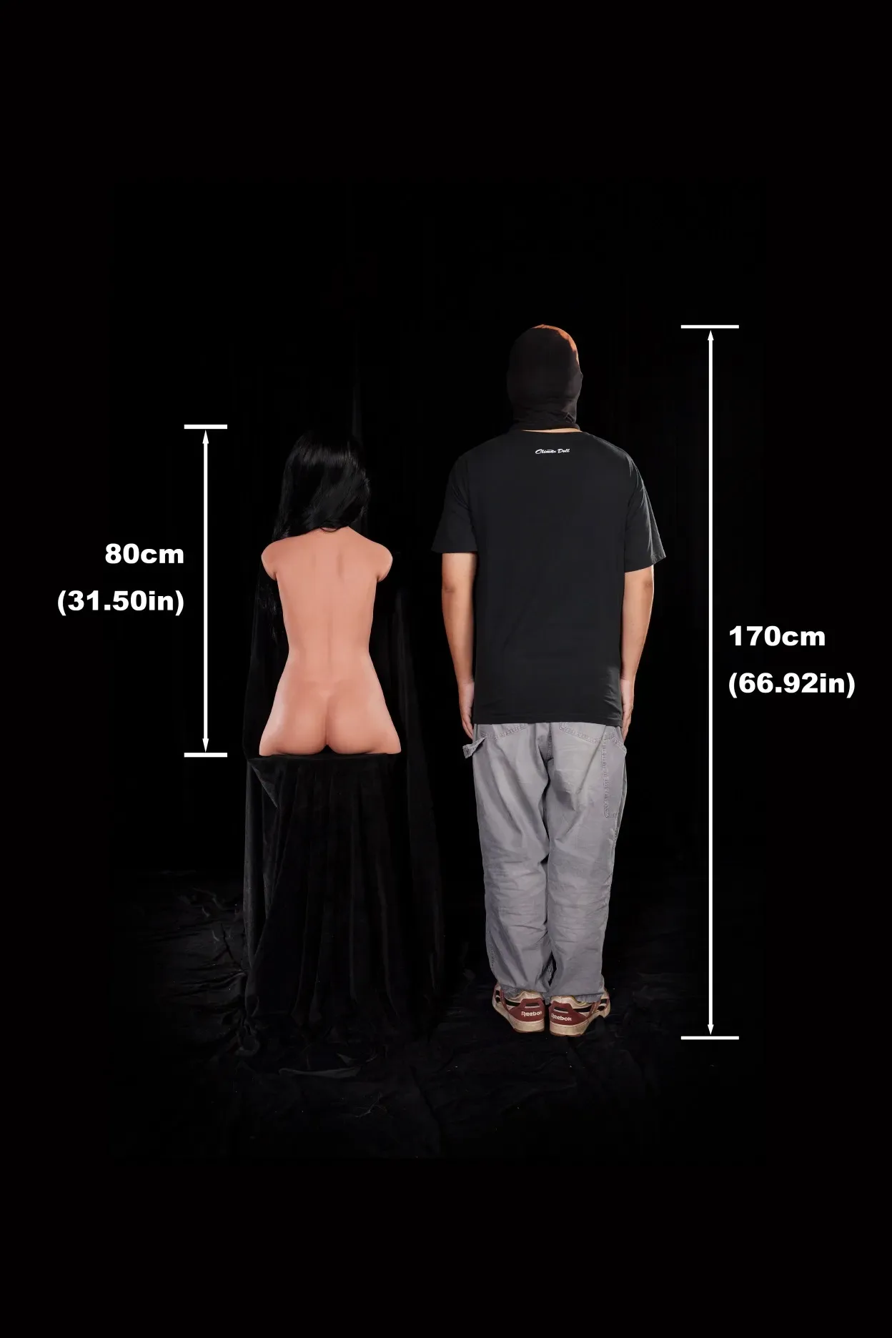 Climax Doll | 2ft 7/80cm A-Cup Ultra-Lightweight Silicone Sex Torso 661# With Head Carmen, CLM ULW Series view 8