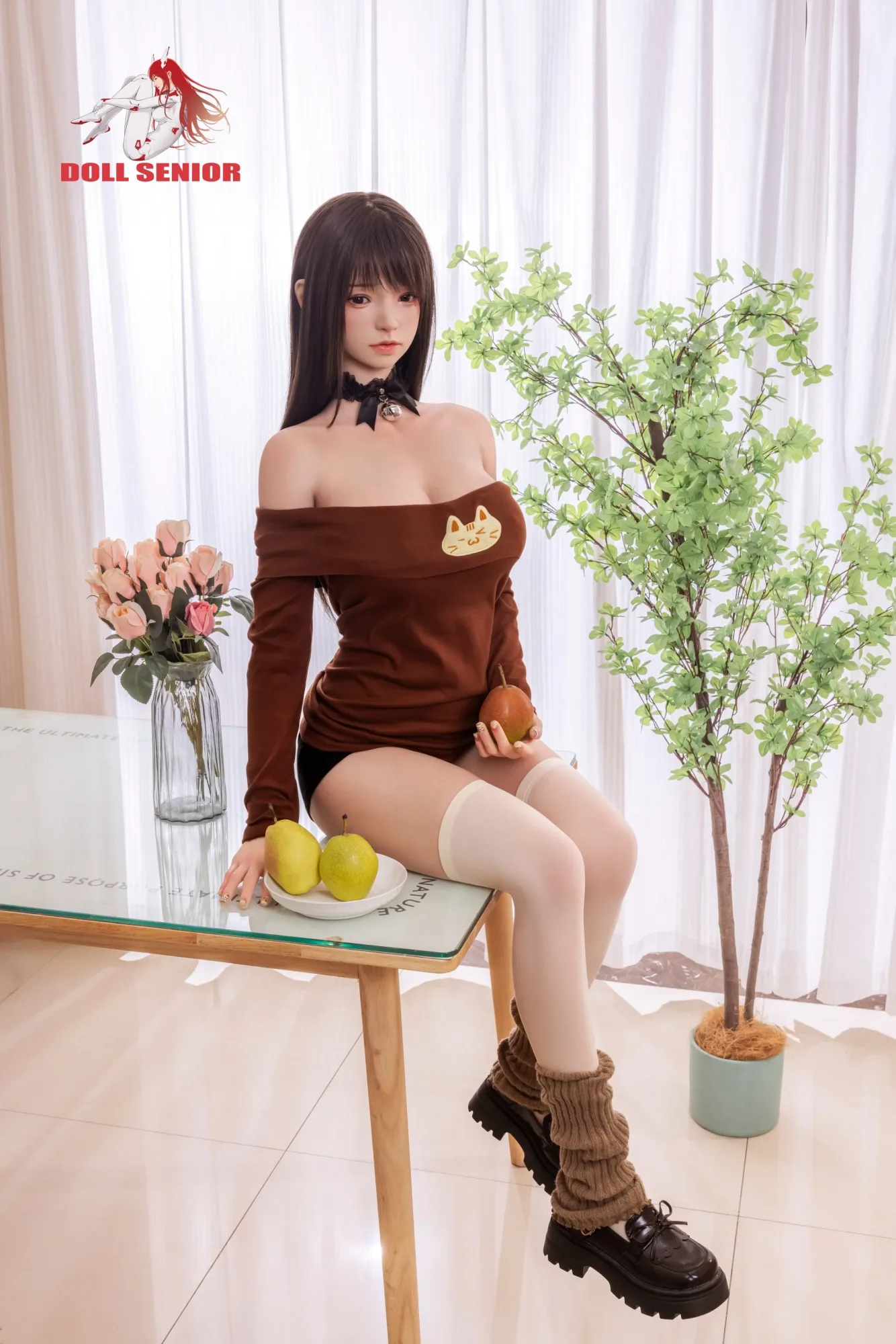 Doll Senior | Meixiao-5ft3/163cm E Cup Silicone ROS Head Sex Doll view 7