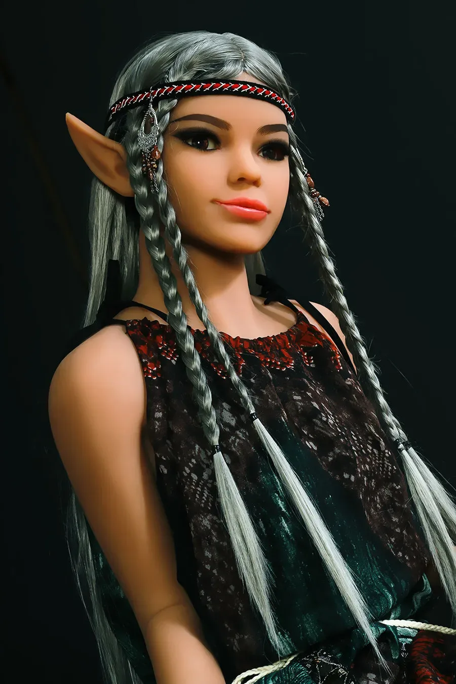 SY Doll丨Fontaine -5ft1(155cm) Ultra Flat Chest Elf Sex Doll With Gray Hair