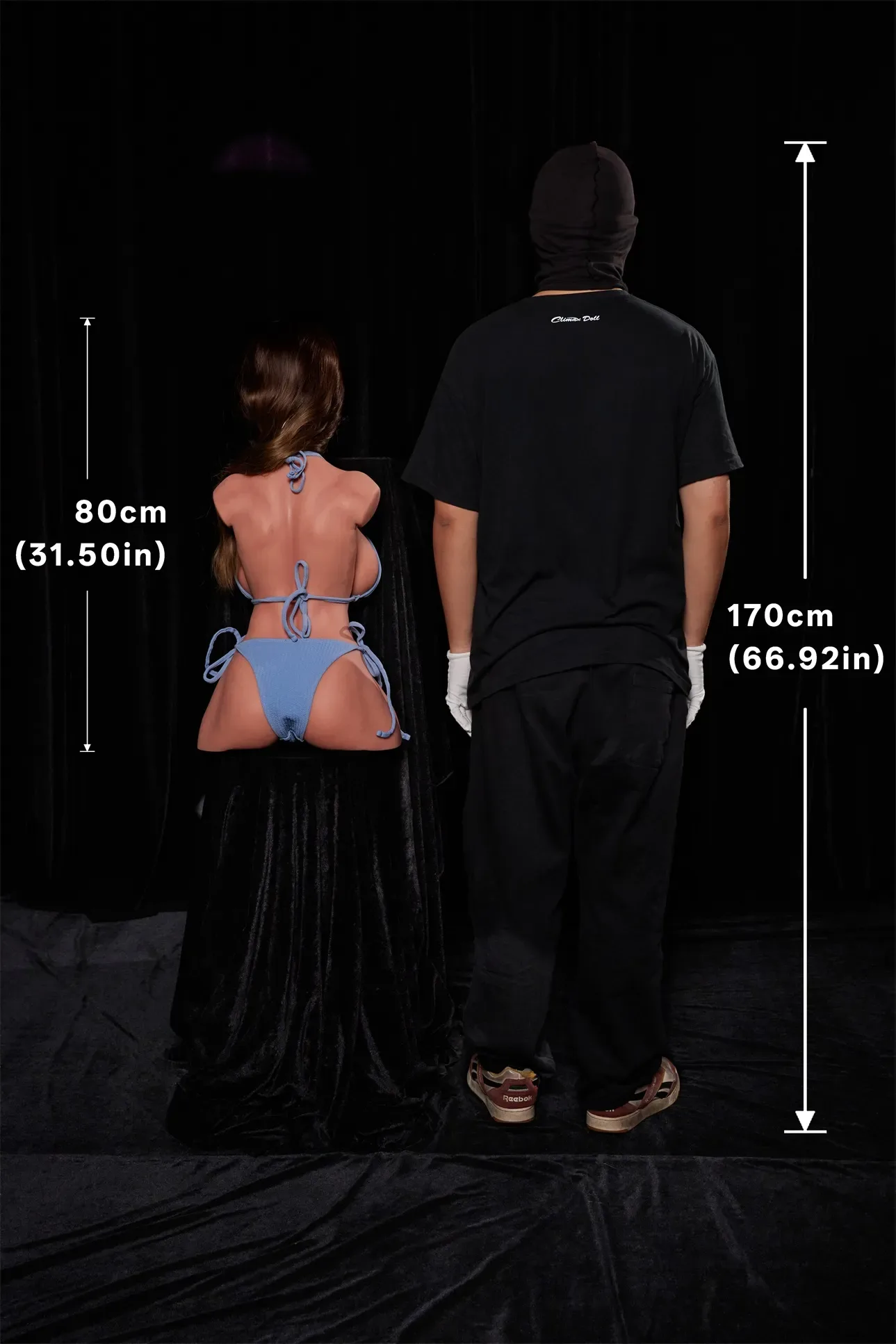 Climax Doll | 2ft 7/80cm F-Cup Ultra-Lightweight Silicone Sex Torso 663# With Head Emma, CLM ULW Series view 5