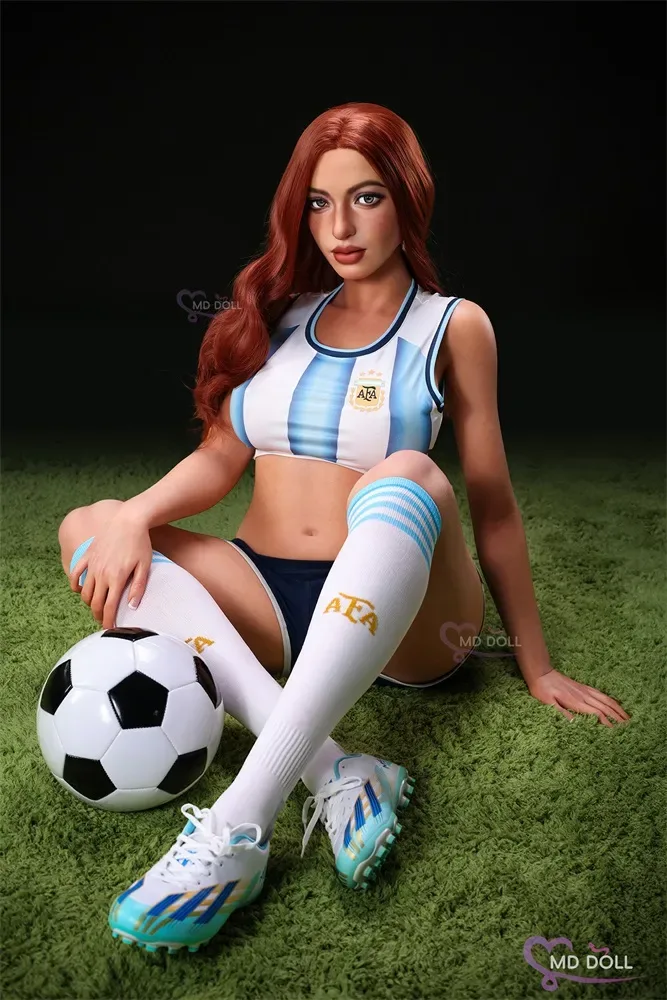 MD Doll | Talia -5ft 5/166cm F-Cup Bronze World Cup Fever Silicone Sex Doll, ROS Head M68