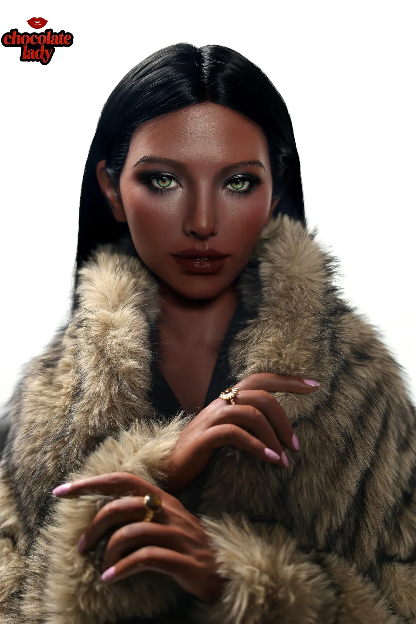 Chocolate Lady | Naomi- 5ft4/166cm E Cup Black/Ebony Silicone Sex Doll