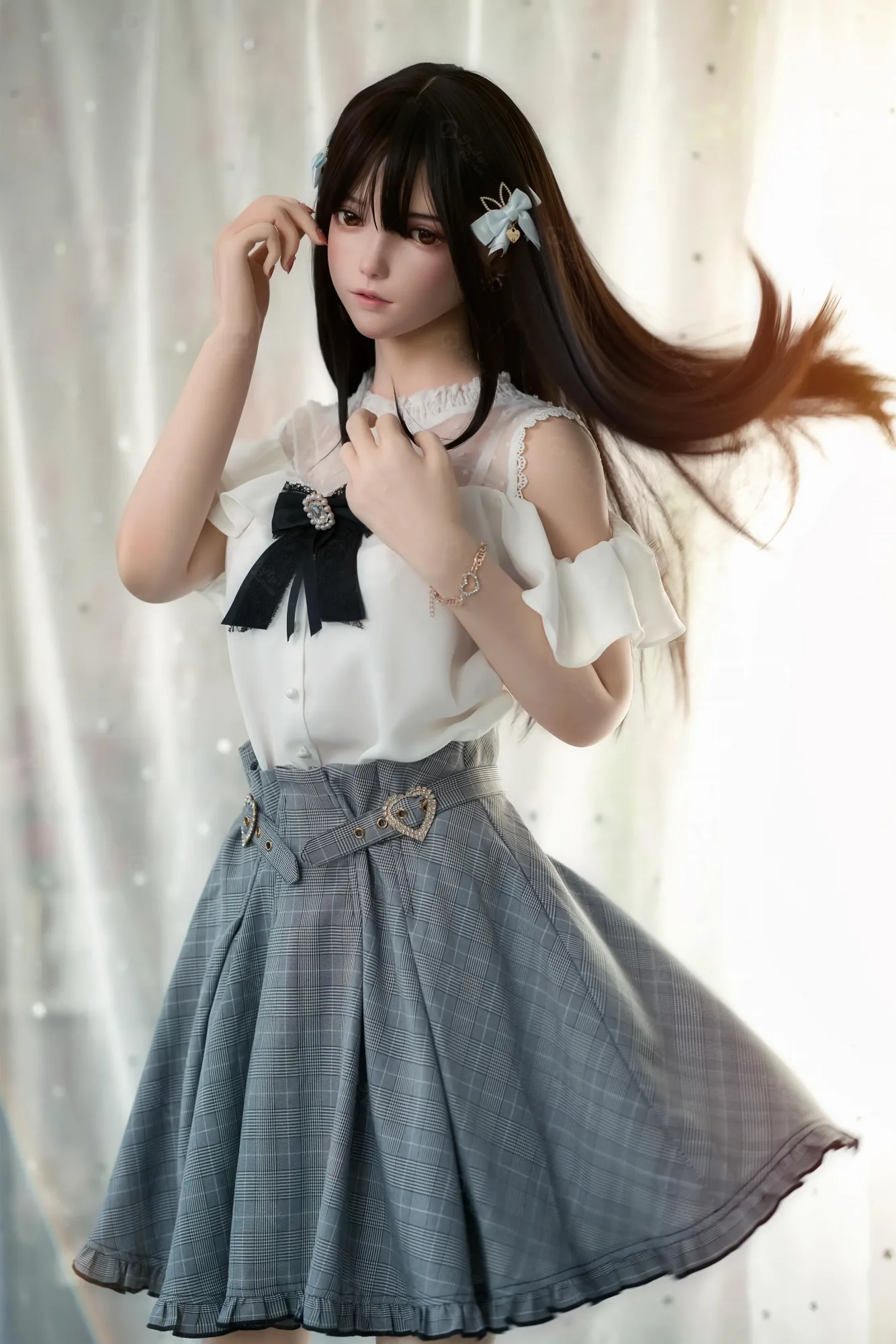 JR | Kaori - 4Ft 11(150cm) Japanese JK skirt Silicone Sex Doll view 2