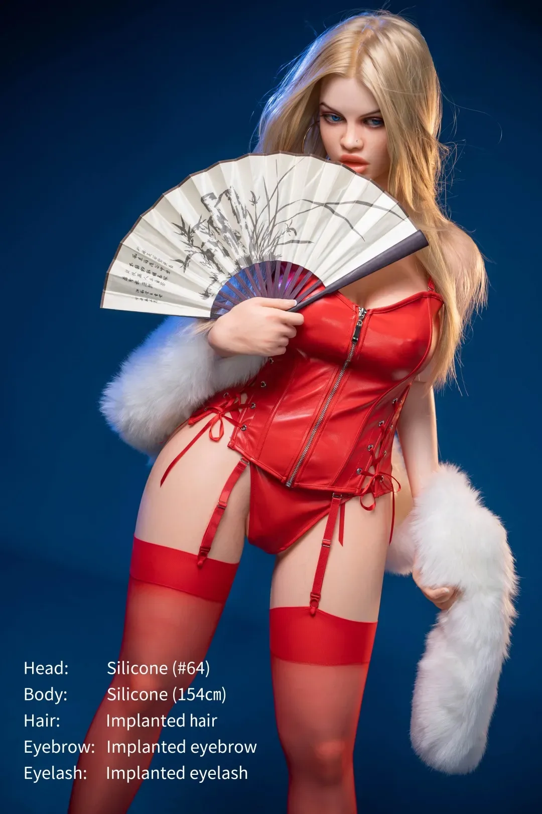 Jarliet丨Besty -5ft 1/154cm Blonde Silicone Head+TPE Body Sex Doll view 6