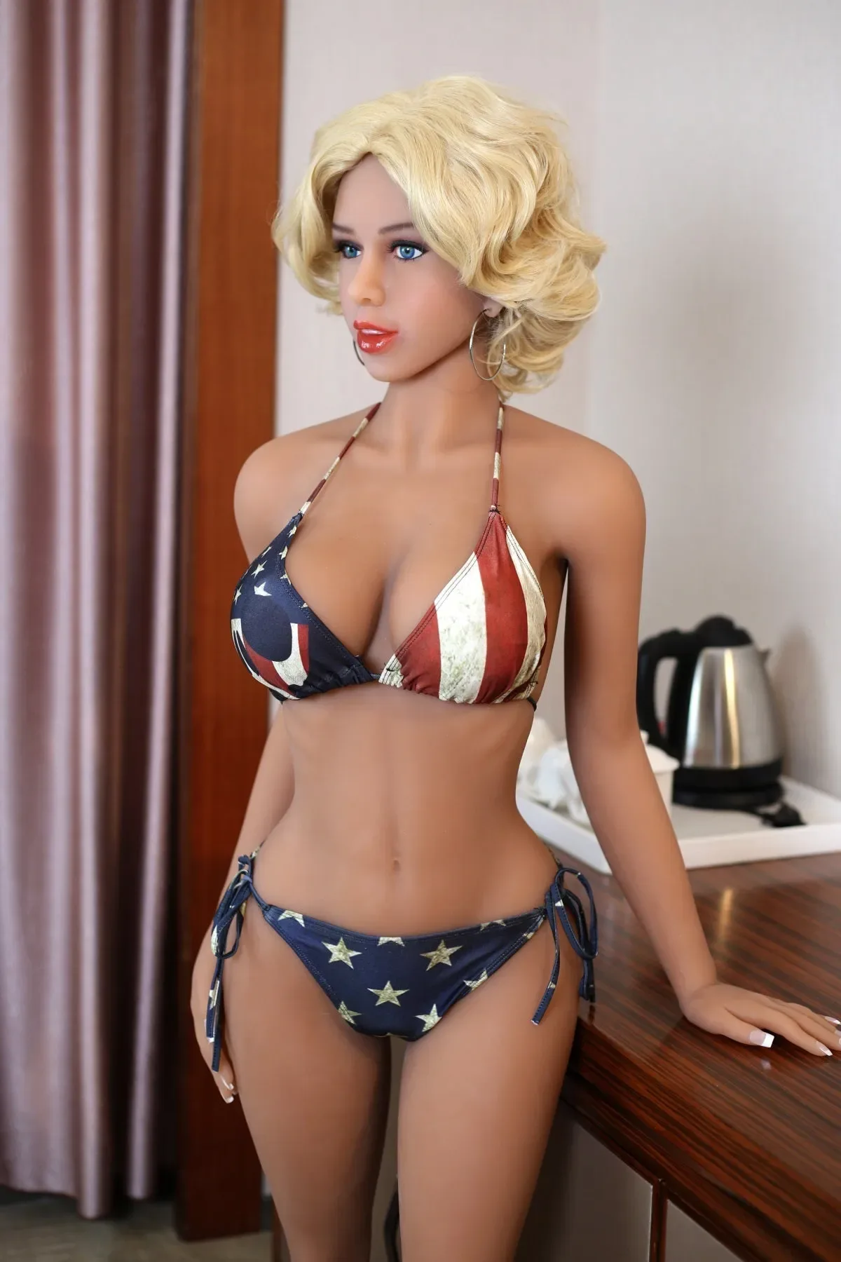 AF | Brielle - 5ft2 (158cm)  Top Quality TPE Sex Doll With Short Golden Hair view 6