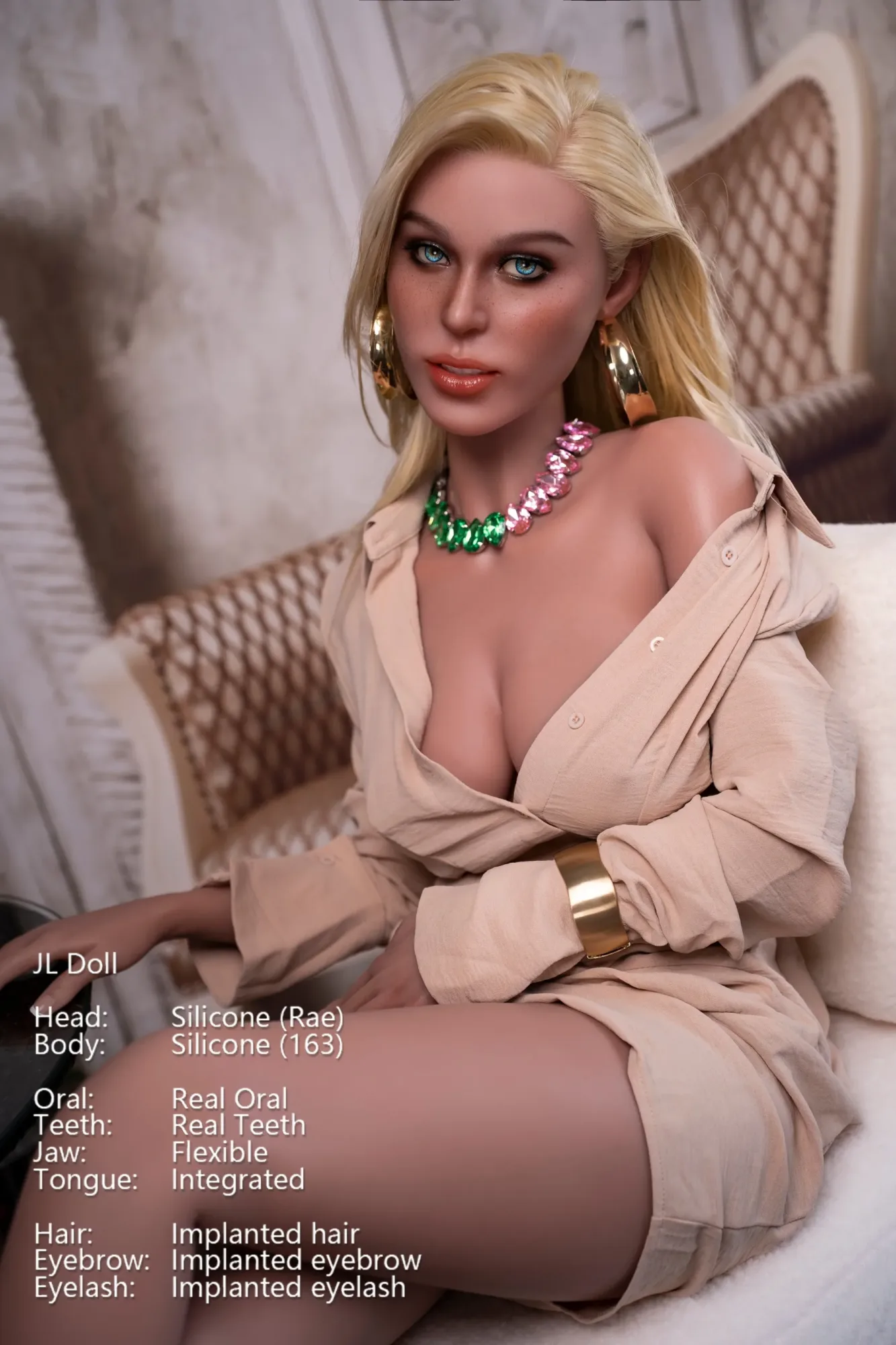 Jarliet | Rae -5ft 3/163cm ROS Head Light Tan Full Silicone Sex Doll view 2