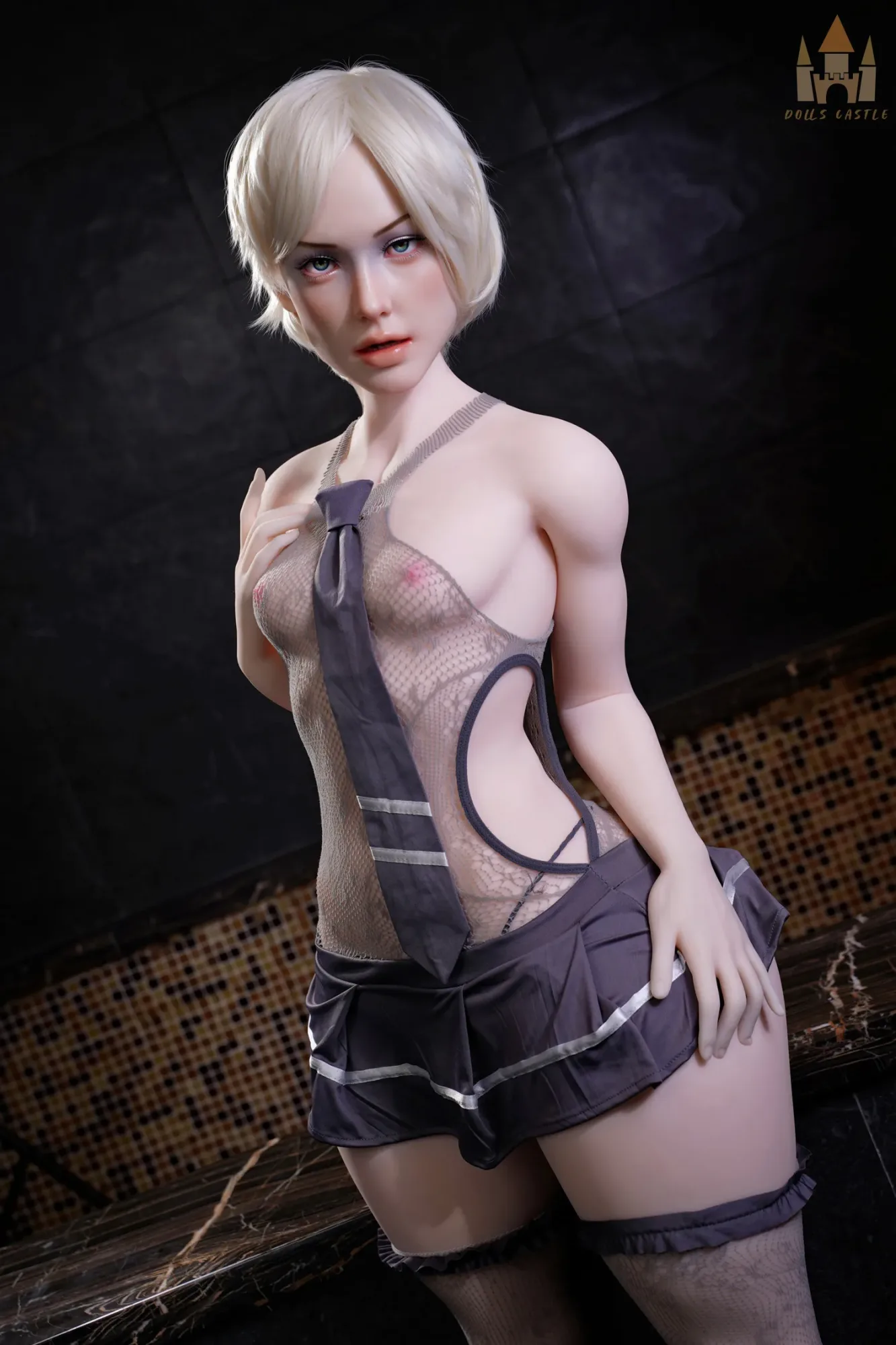 Dolls Castle | Kimora -4ft 10/148cm B-Cup Femboy Hybrid Sex Doll With Fixed Penis