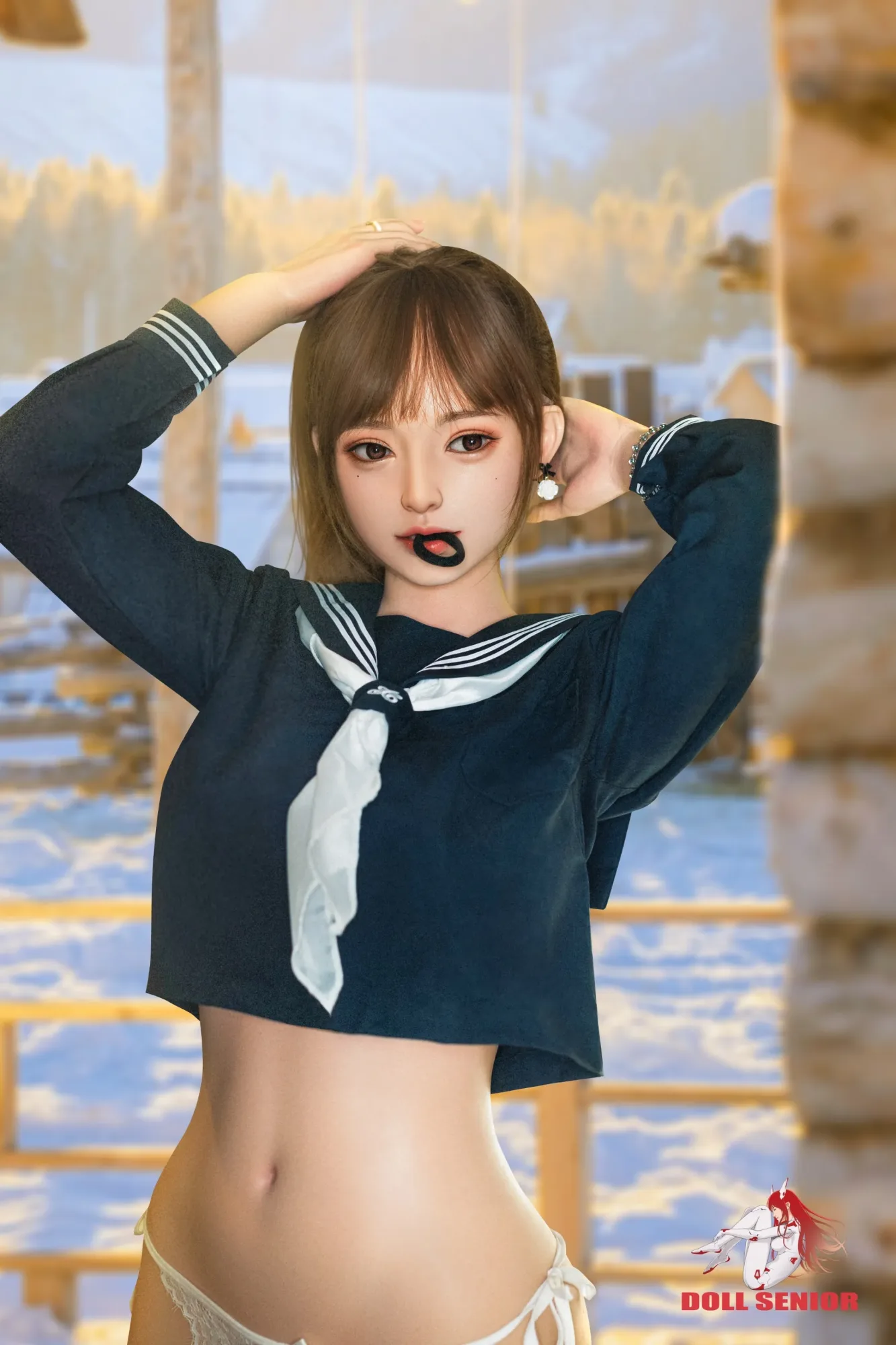 Doll Senior | Mengshu-5ft3/163cm E Cup Silicone ROS Head Sex Doll view 4