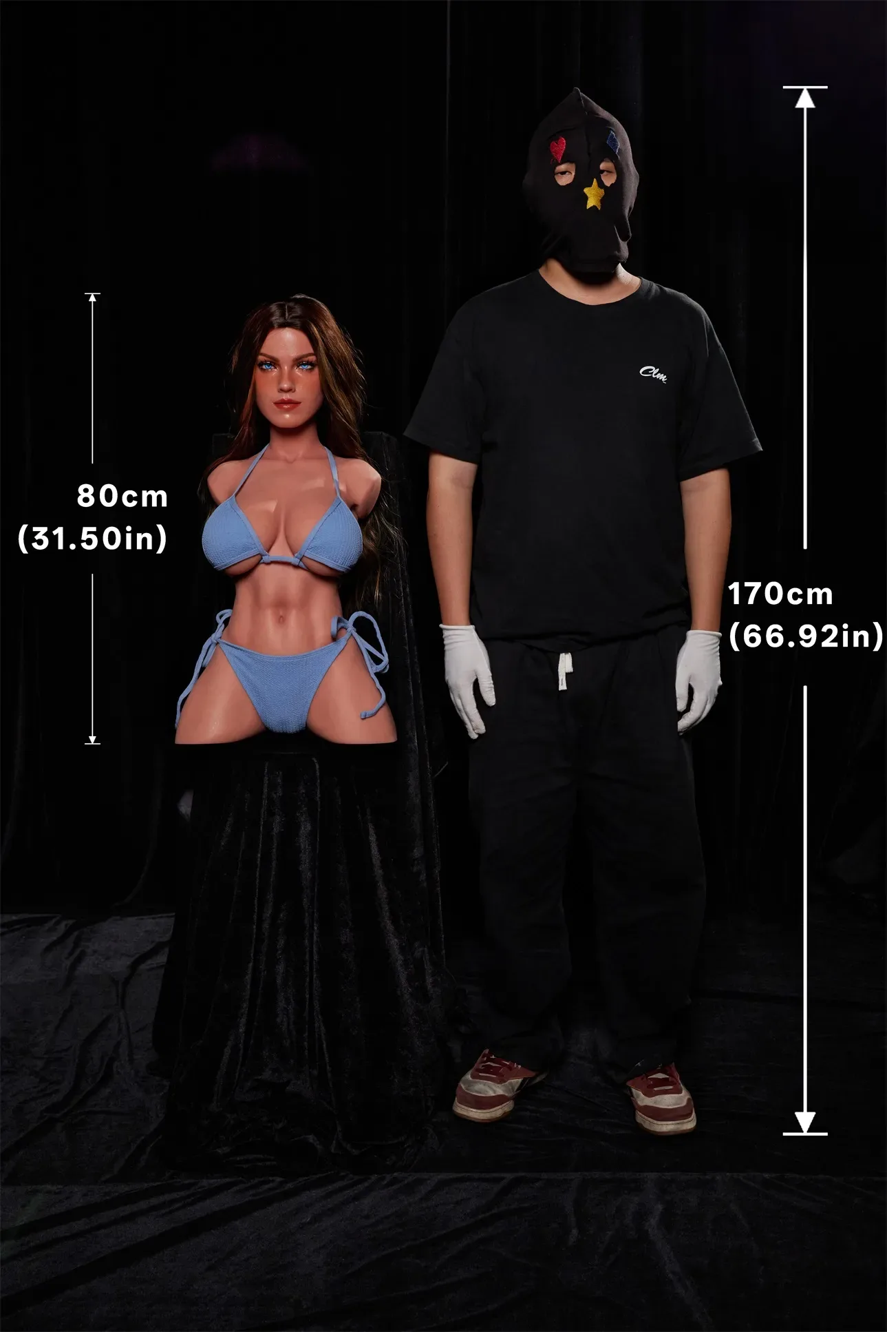 Climax Doll | 2ft 7/80cm F-Cup Ultra-Lightweight Silicone Sex Torso 663# With Head Emma, CLM ULW Series view 4