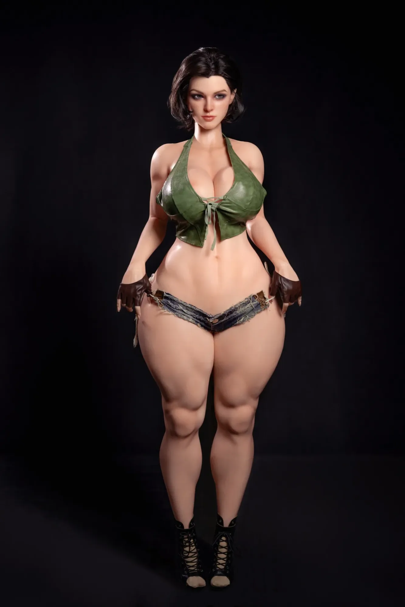 6YE | Mercy -5ft 5/165cm Muscular, Curvy Silicone Sex Doll with Gun-Wielding Poses view 5