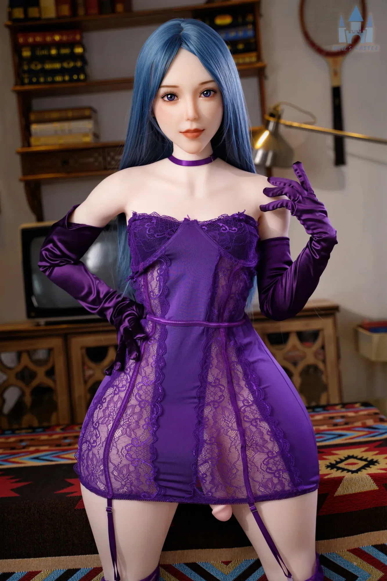 Dolls Castle | Coral -4ft 10/148cm B-Cup Femboy TPE Sex Doll With Fixed Penis view 2