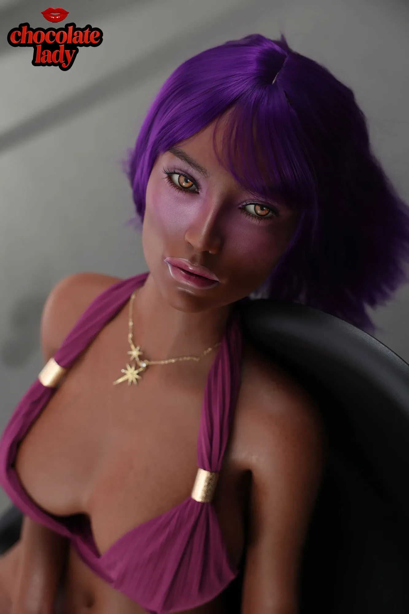 Chocolate Lady | Aim - 5ft 2/160cm E Cup Black/Ebony Silicone Sex Doll view 8