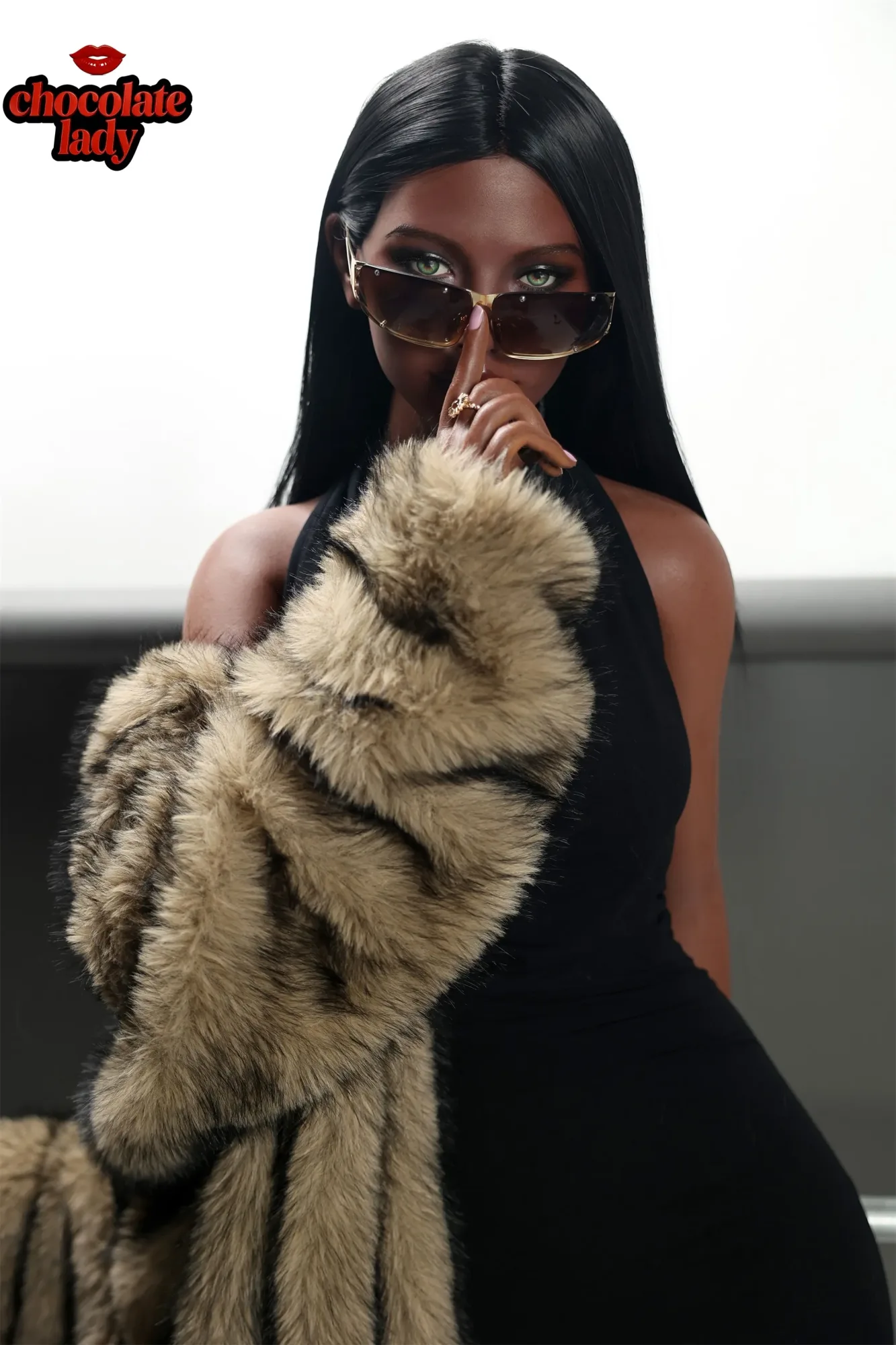 Chocolate Lady | Naomi- 5ft4/166cm E Cup Black/Ebony Silicone Sex Doll view 8