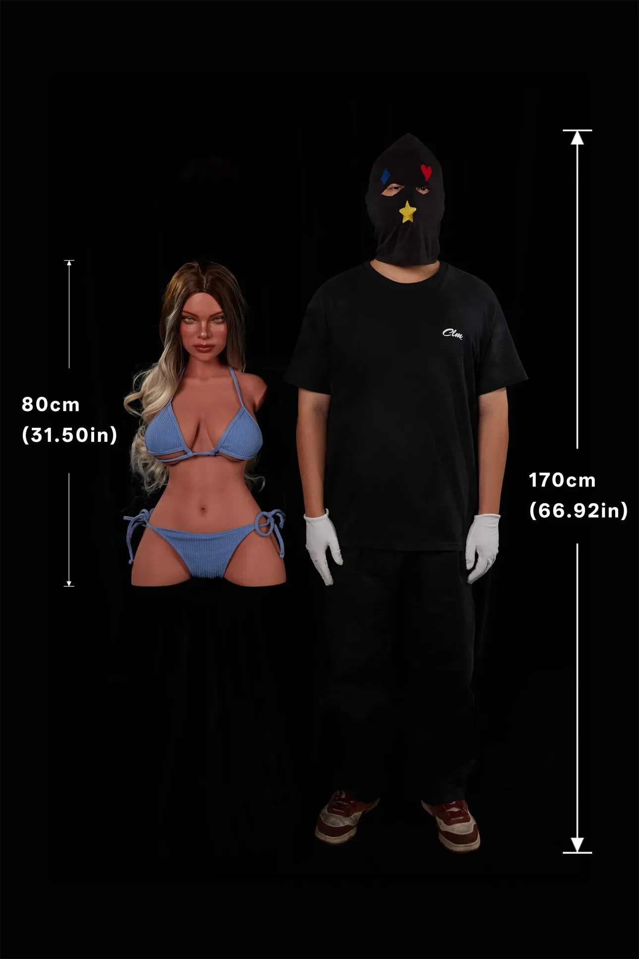 Climax Doll | 2ft 7/80cm E-Cup Ultra-Lightweight Silicone Sex Torso 662# With Head Hedia, CLM ULW Series view 4