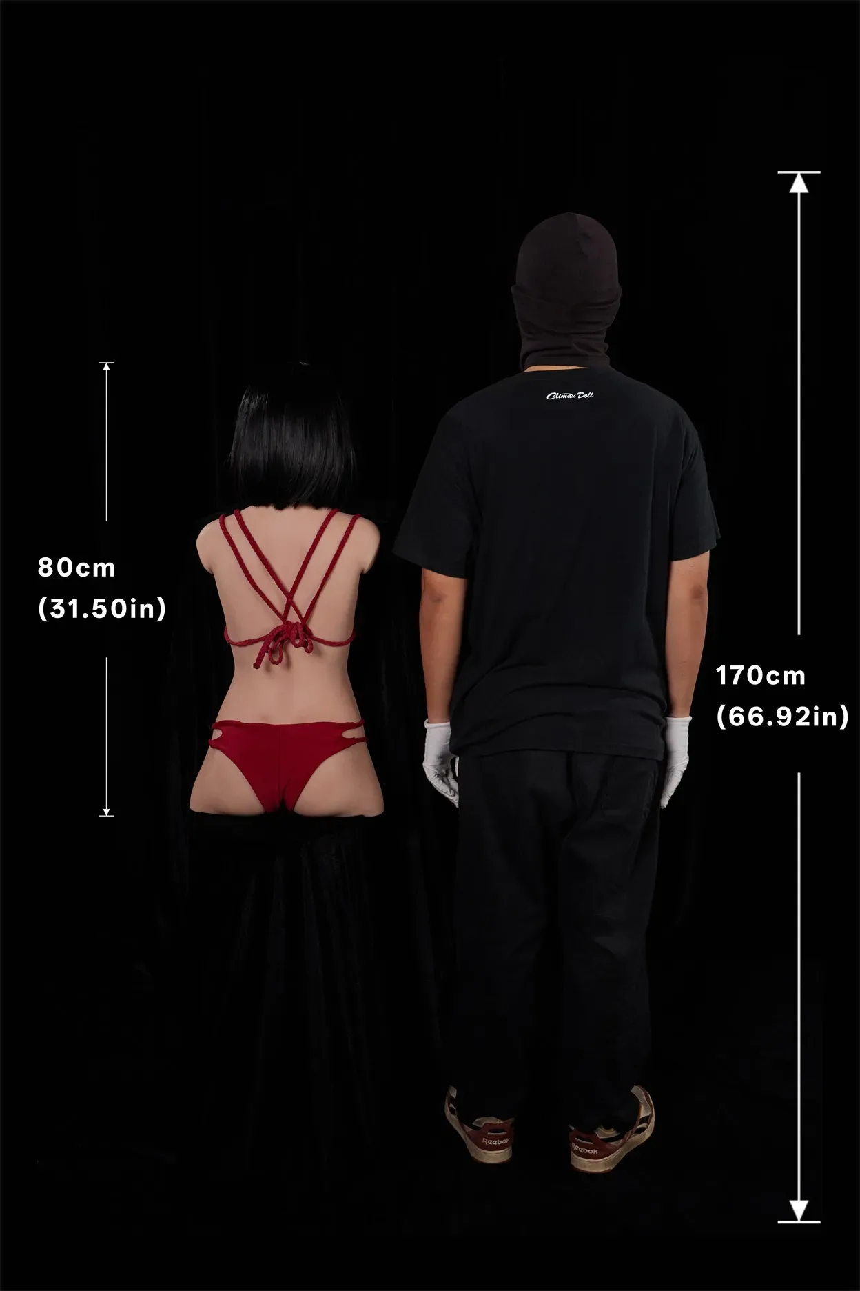 Climax Doll | 2ft 7/80cm A-Cup Ultra-Lightweight Silicone Sex Torso 661# With Head Moyoshi, CLM ULW Series view 5