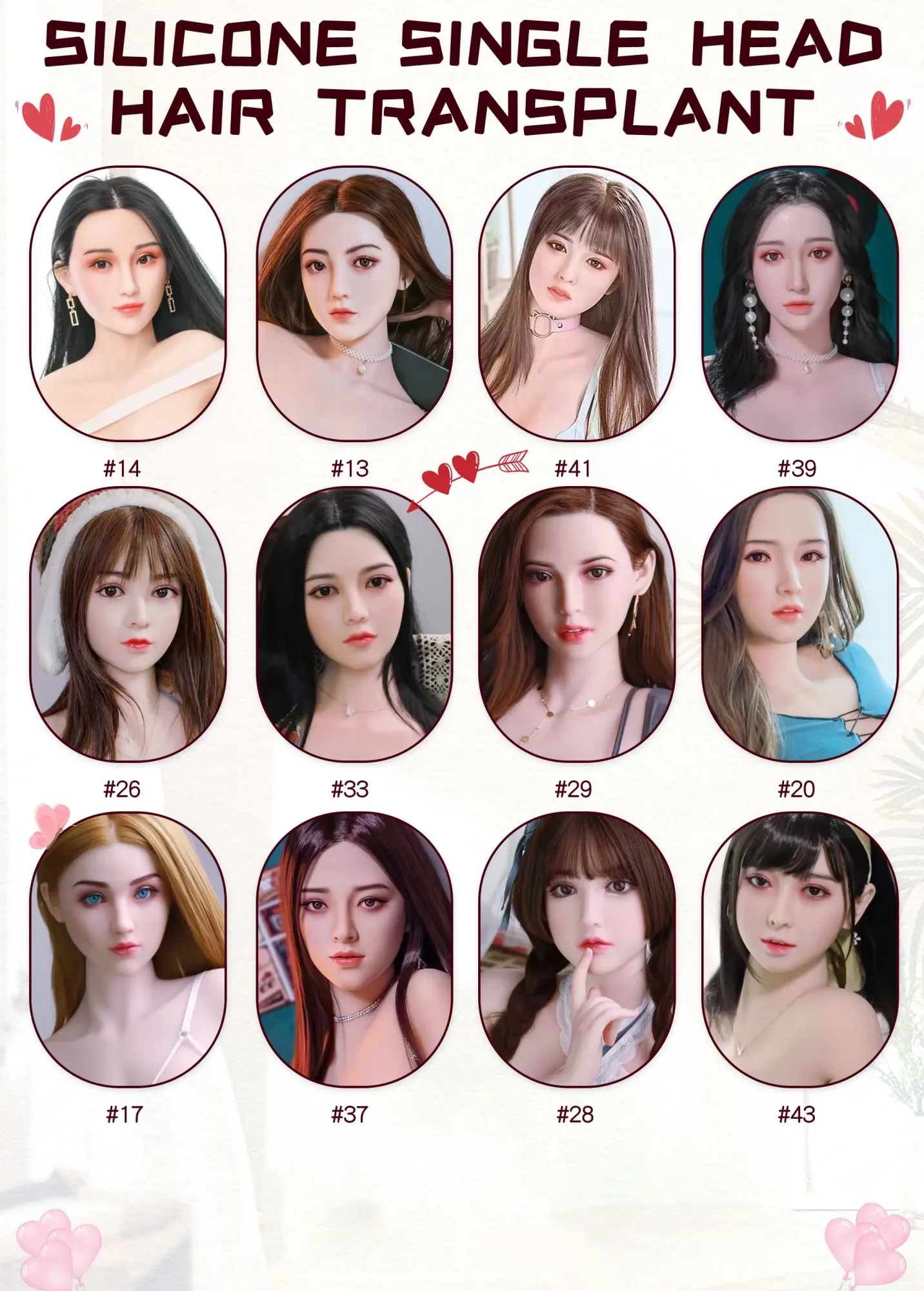 Customized Asian silicone head