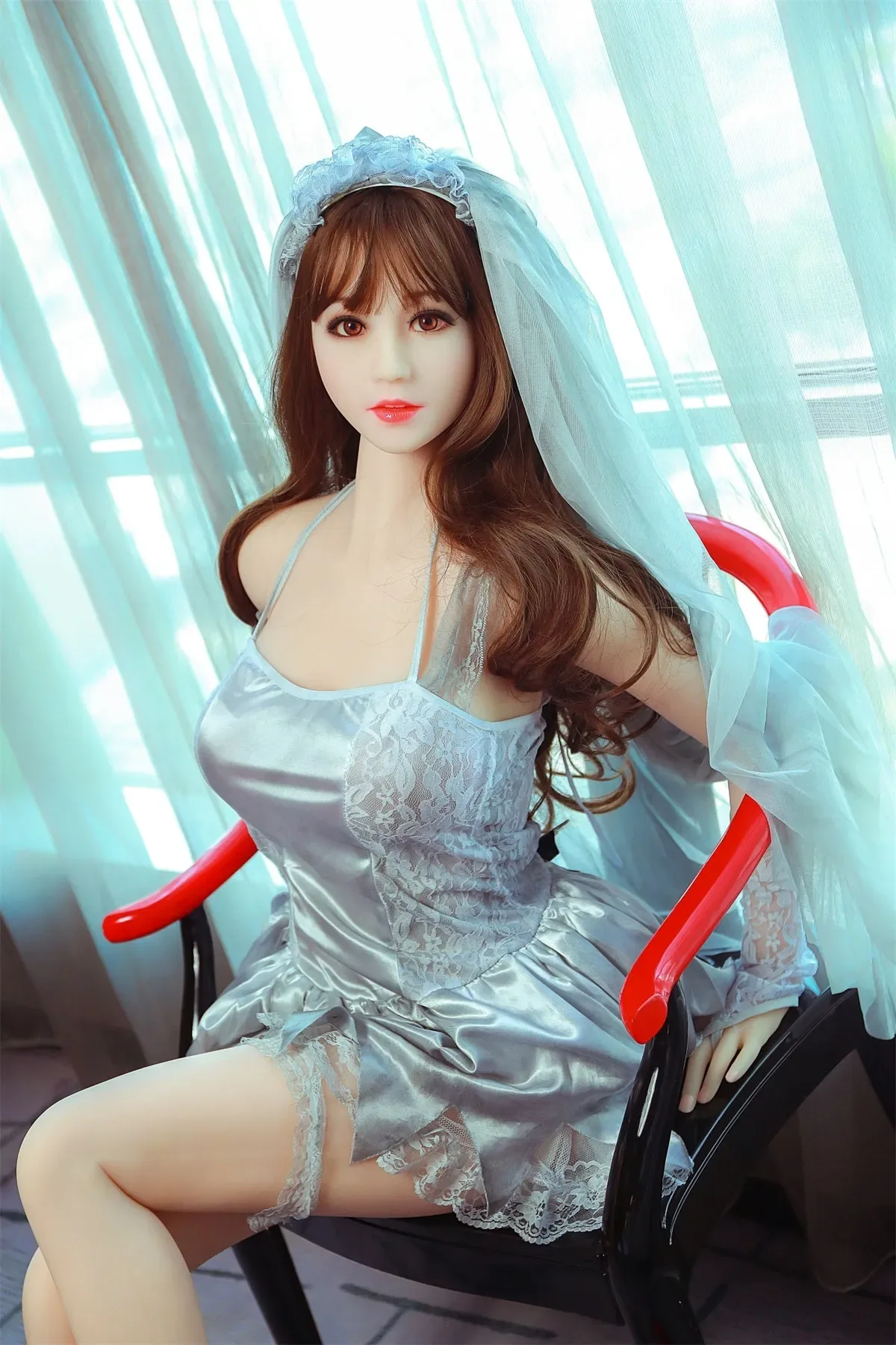 Anita - 5ft 6(165cm) Bridal Style Real Sex Doll With Blonde Curly Hair view 7