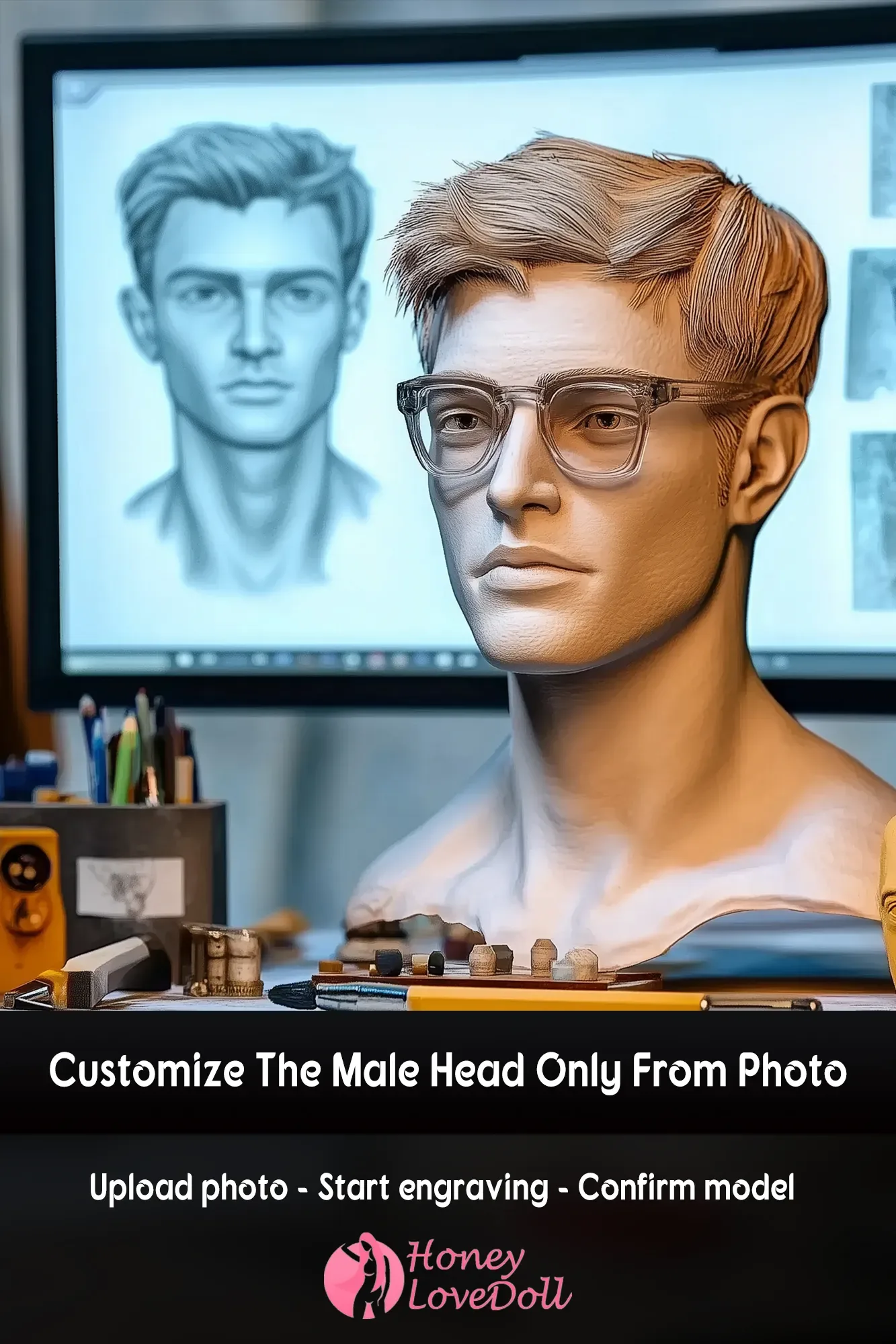 Customize The Male Head Only From Photo view 1