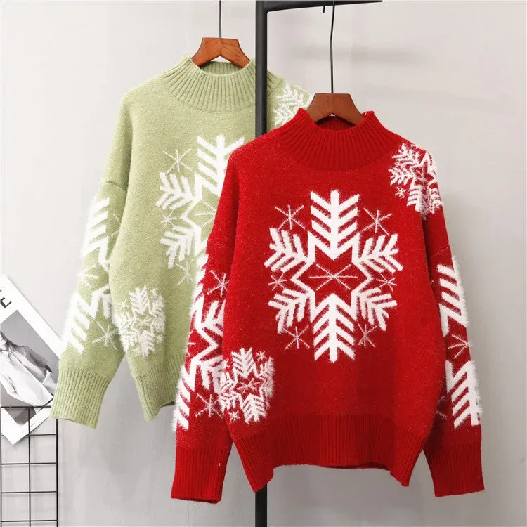 Snowflake Christmas Series Knitted Sweater view 7