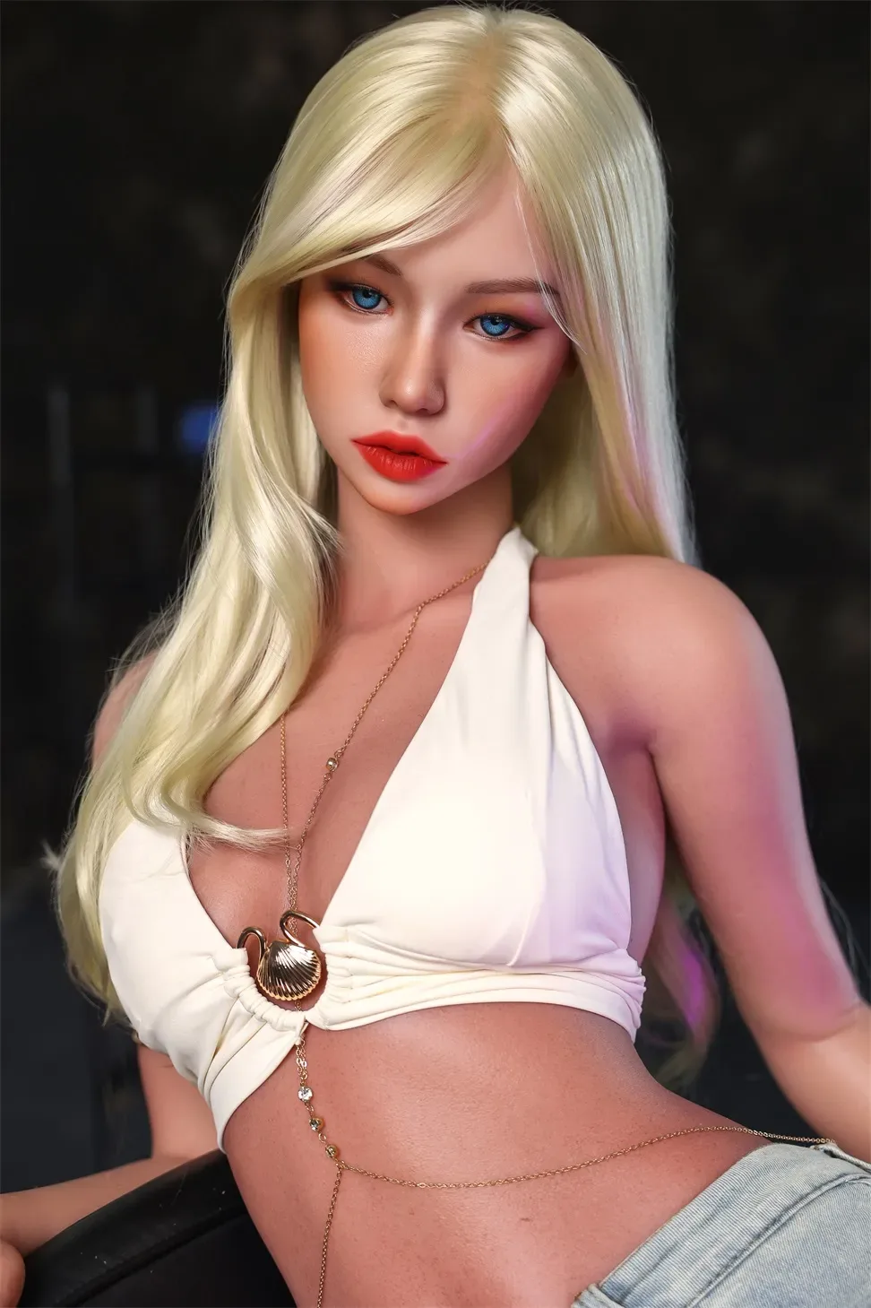 Orange In丨Lena -5ft 5/164cm Movable Jaw Silicone Head Sex Doll view 2