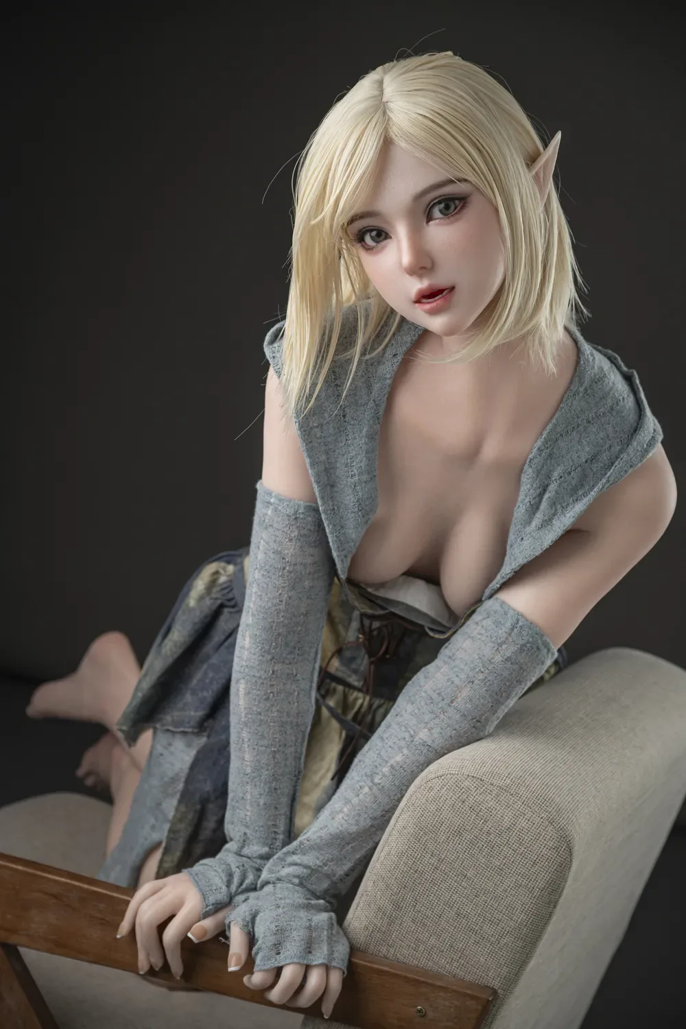 JX Doll | Elara - 5ft3/160cm B-Cup ROS Head Silicone Elf Sex Doll #M13