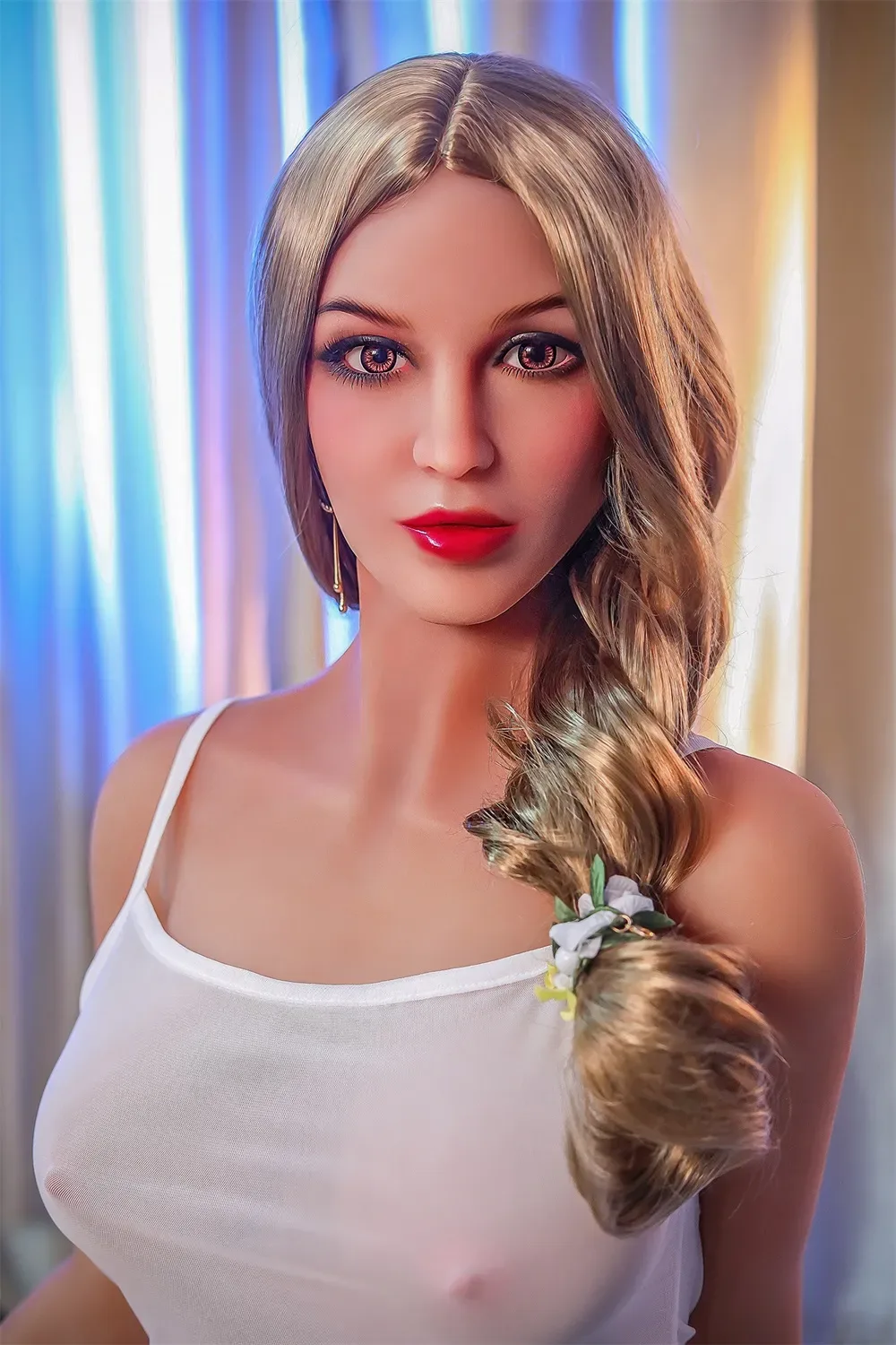 Marie - 173cm (5ft8) Sexy Life-Like Sex Doll With Blonde Long Curly Hair view 2