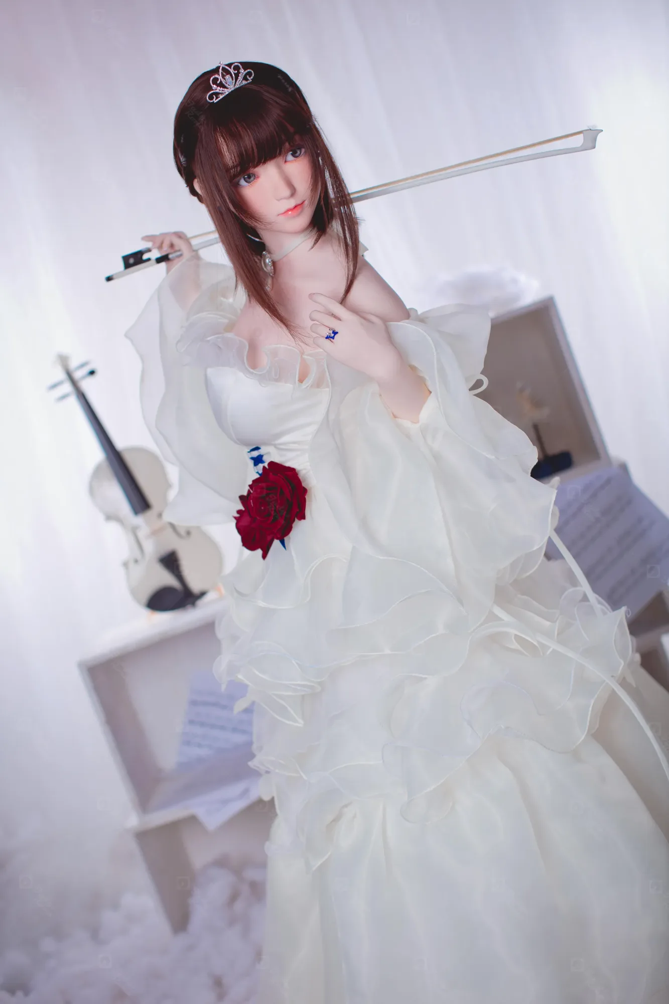 JR | Yuki - 4Ft 10(148cm) Wedding Dress Girl Silicone Sex Doll view 7