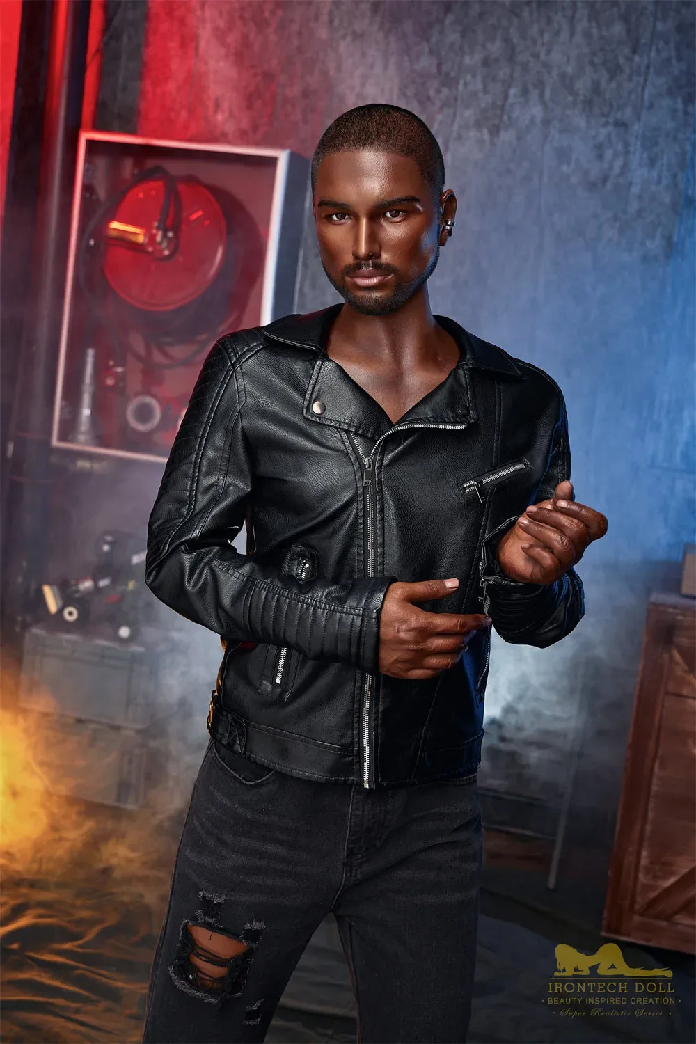 Irontech | Kevin - 5ft7 (170cm) Ebony Silicone Male Sex Doll view 2