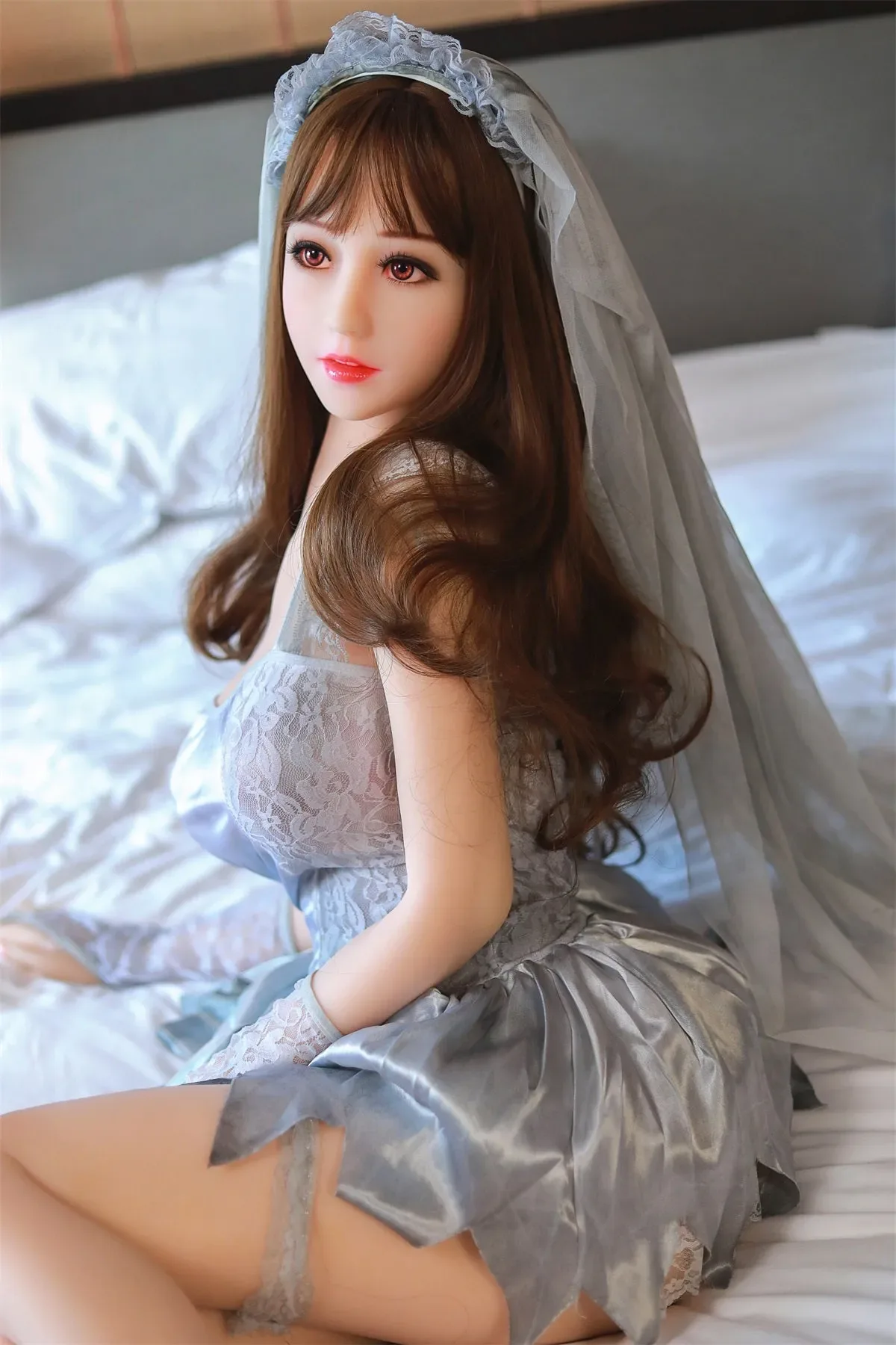 Anita - 5ft 6(165cm) Bridal Style Real Sex Doll With Blonde Curly Hair view 2