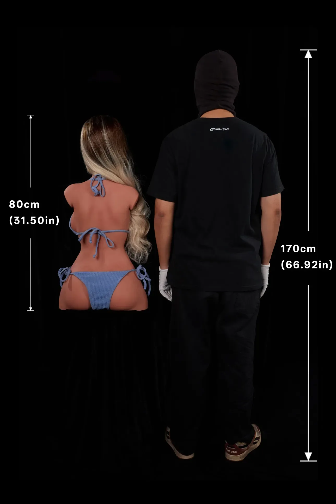 Climax Doll | 2ft 7/80cm E-Cup Ultra-Lightweight Silicone Sex Torso 662# With Head Hedia, CLM ULW Series view 5