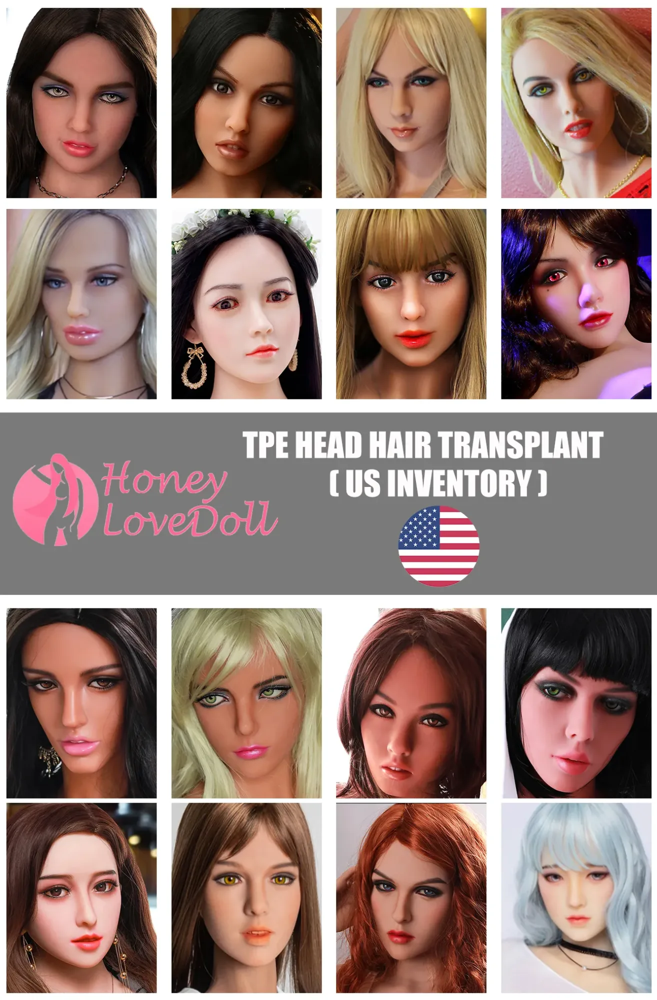 Extra Doll TPE Heads (In Stock US) view 1