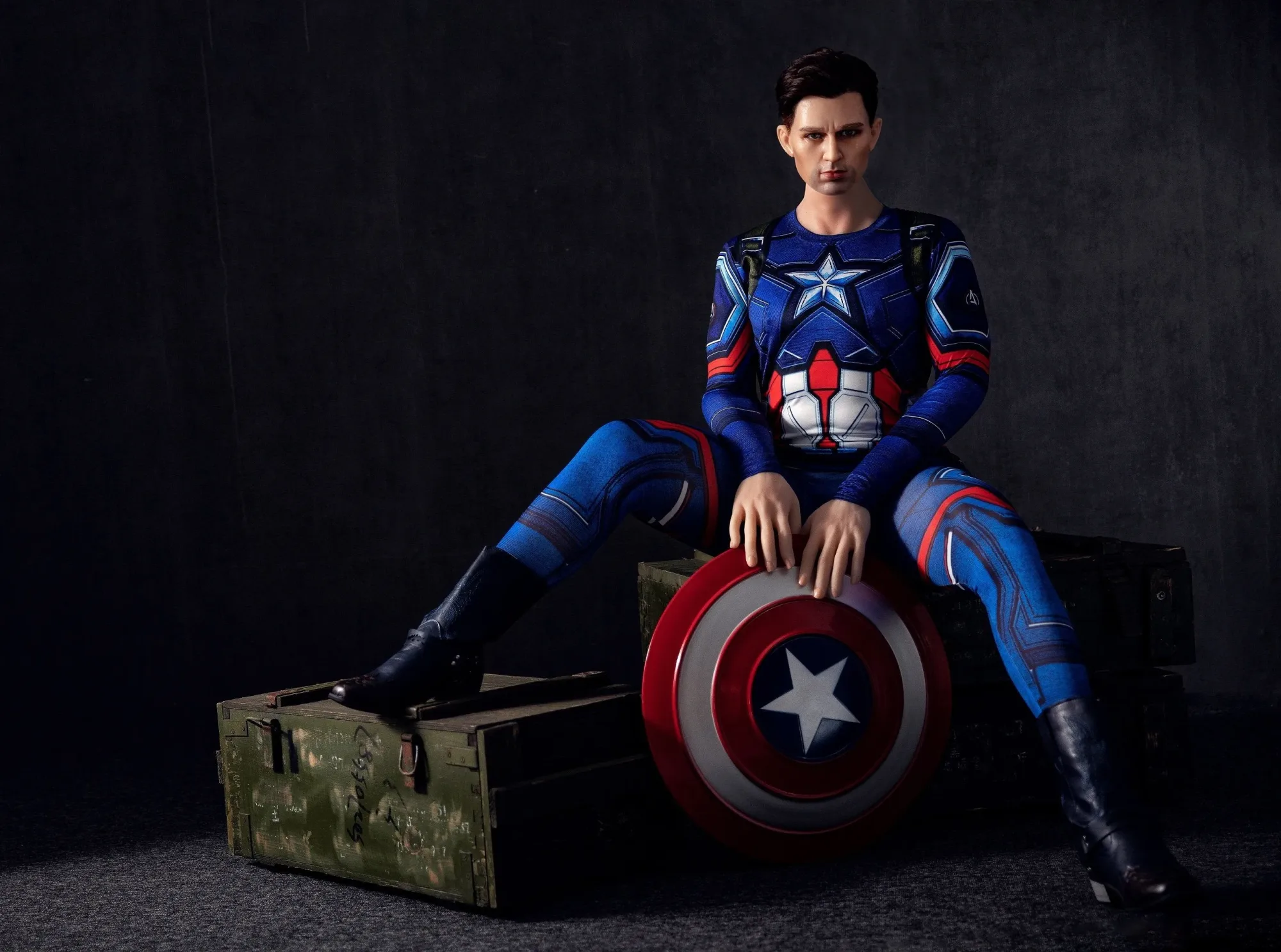 Mason - 5ft 3 (160cm) Enthusiastic America Captain Male Sex Doll view 3