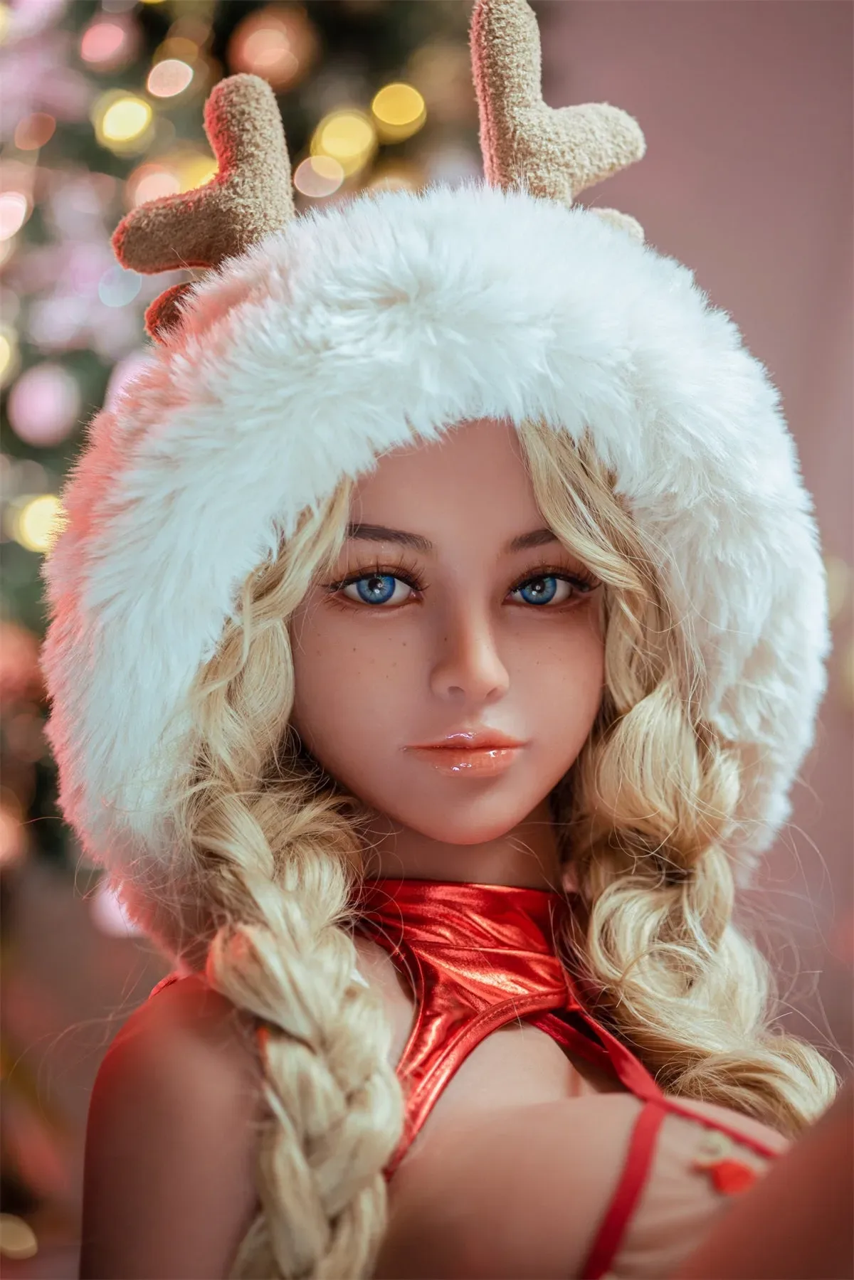AIBEI | Monaisha - 5ft (153cm) Christmas Style Chubby Love Doll With Blonde Curly Hair view 1