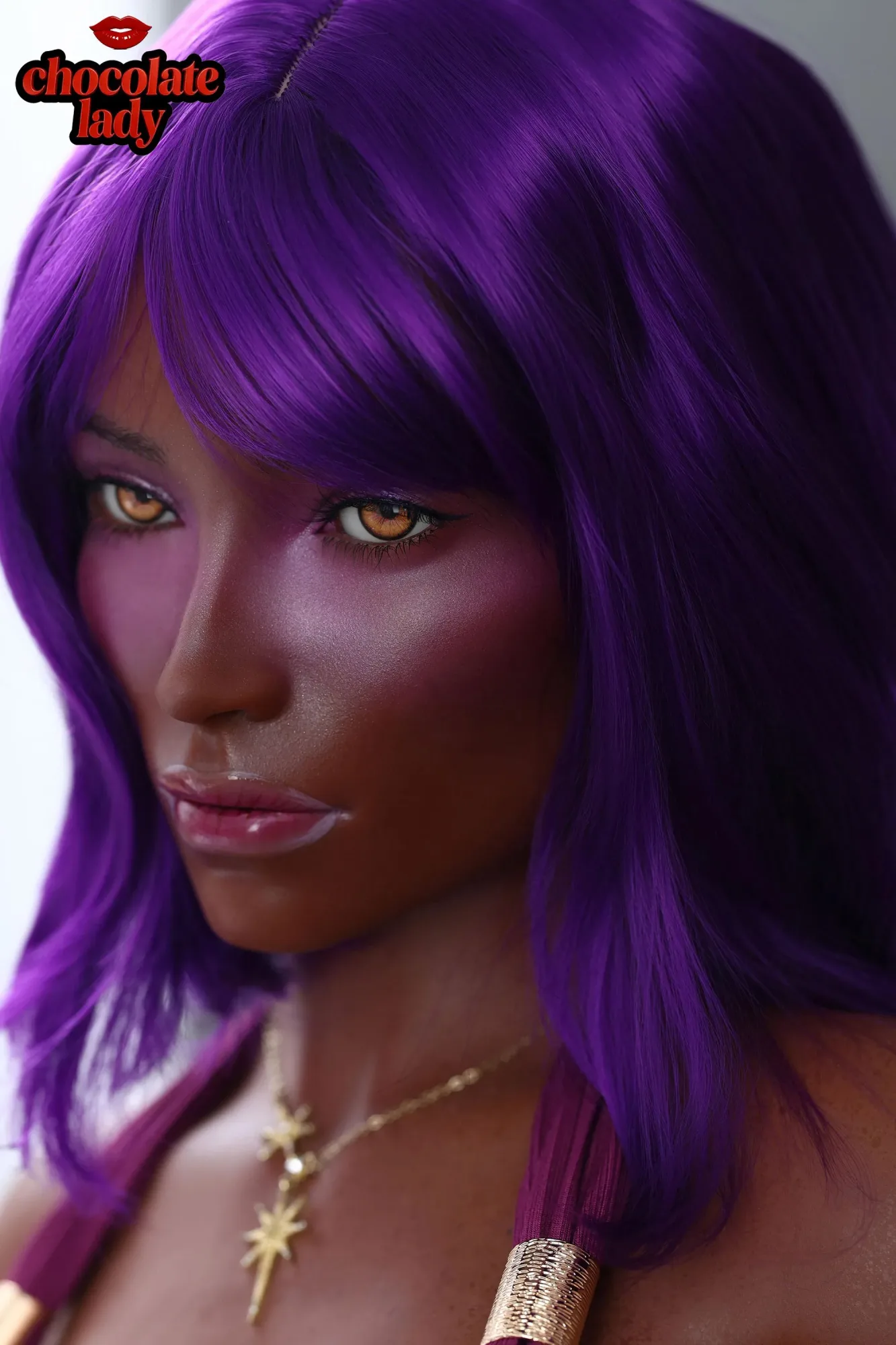 Chocolate Lady | Aim - 5ft 2/160cm E Cup Black/Ebony Silicone Sex Doll view 3