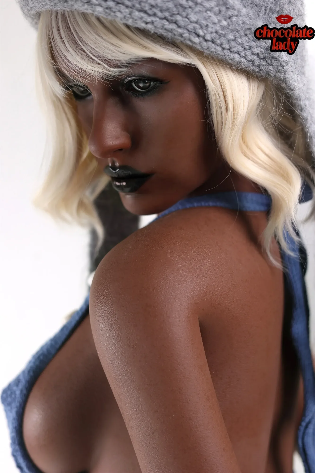 Chocolate Lady | Nia- 5ft4/158cm G Cup Black/Ebony Silicone Sex Doll view 8