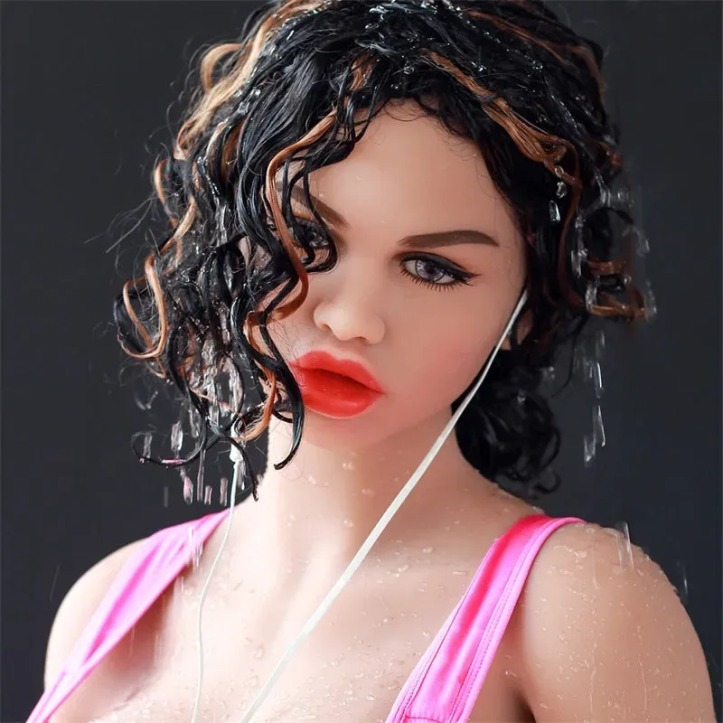 Jaiden - 166cm (5ft6) Life-Like Big Breast Big Mouth Muscular Sex Doll With Short Curly Hair ( In stock US) view 5