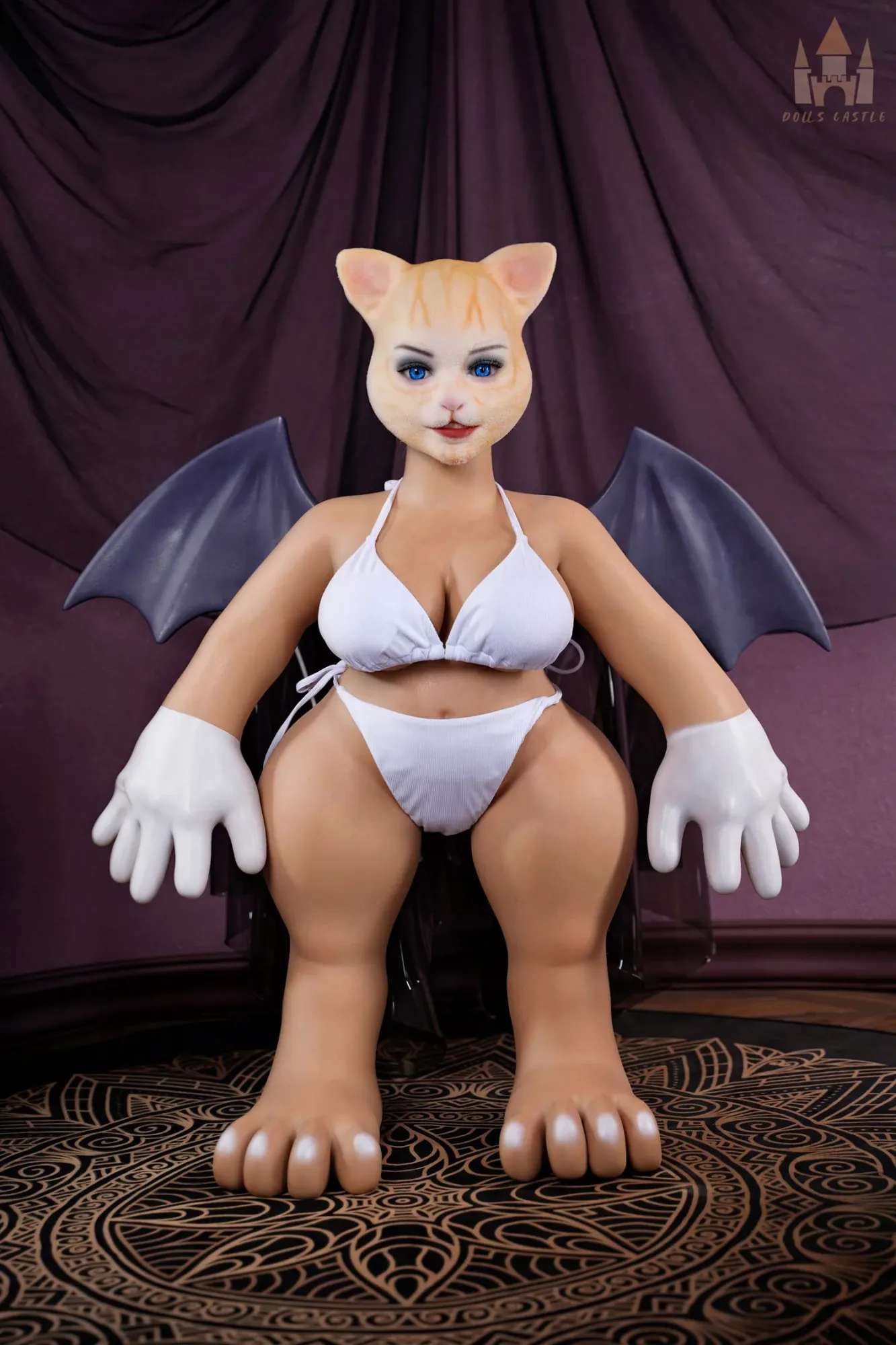 Dolls Castle | Big Breasts Fly Cat Furry Silicone Sex Doll With Wings, Head #SZ8 view 2