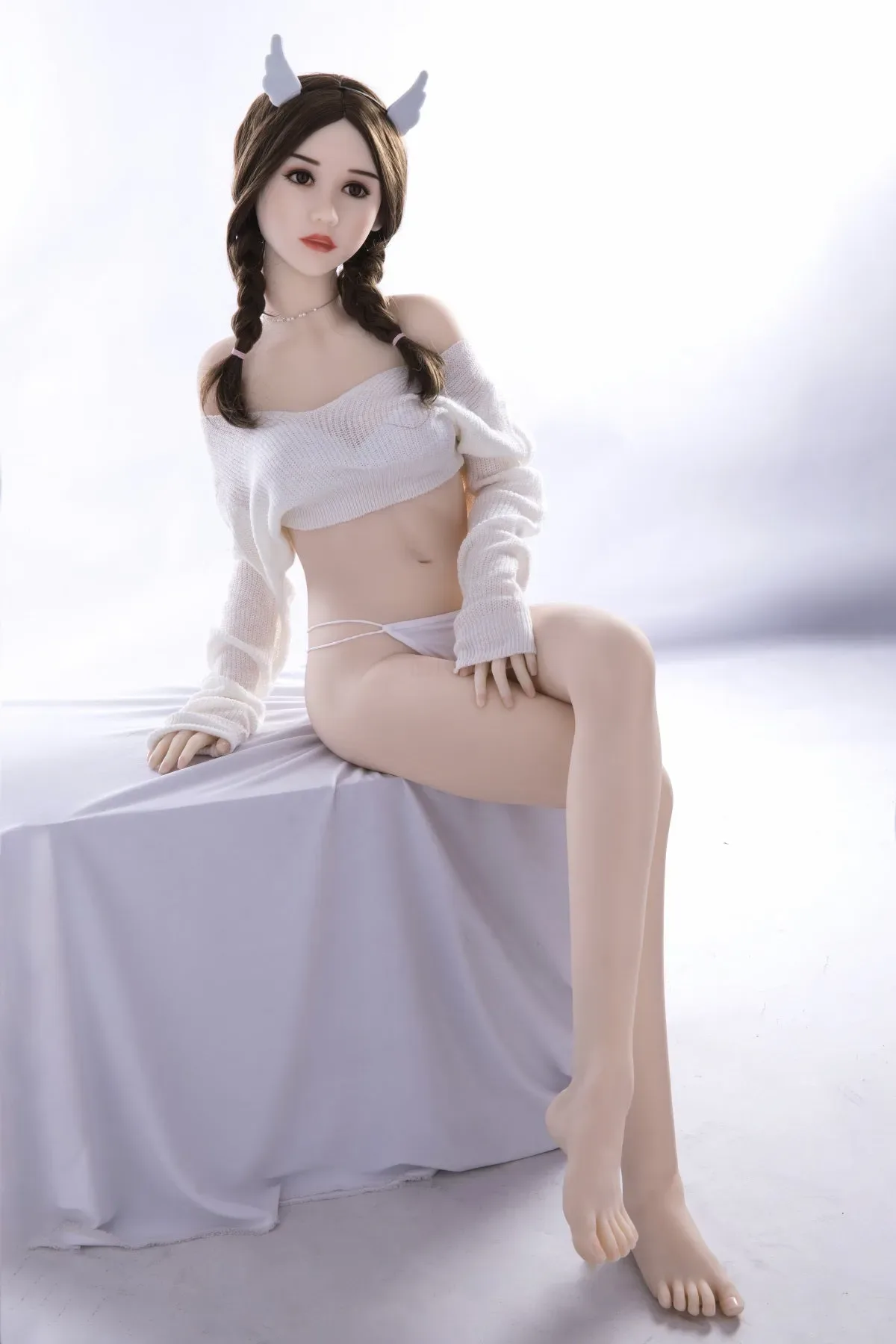 Cosdoll | Cloud -5ft /153cm Ultra Cute Realistic TPE Sex Doll With Blonde Twist Braids ( In Stock CA) view 6