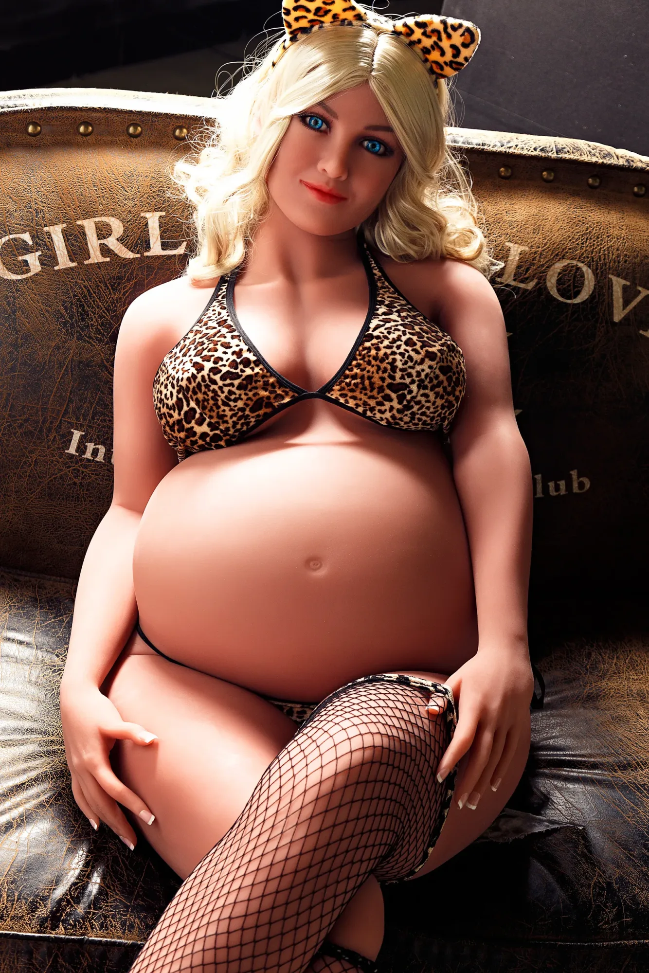 AIBEI | Jennie - 4ft 2 /158cm Pregnant Woman Sex Doll With Blonde Curly Hair view 8