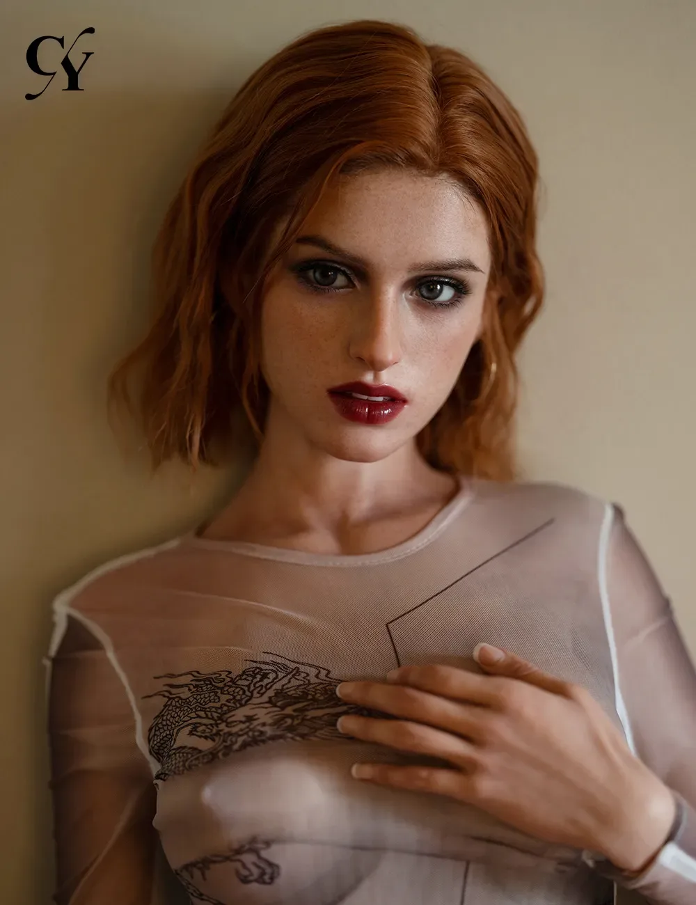 TOP-CY Doll | Rowan -5ft 7/170cm C-Cup Silicone Redhead, Freckled Sex Doll view 5