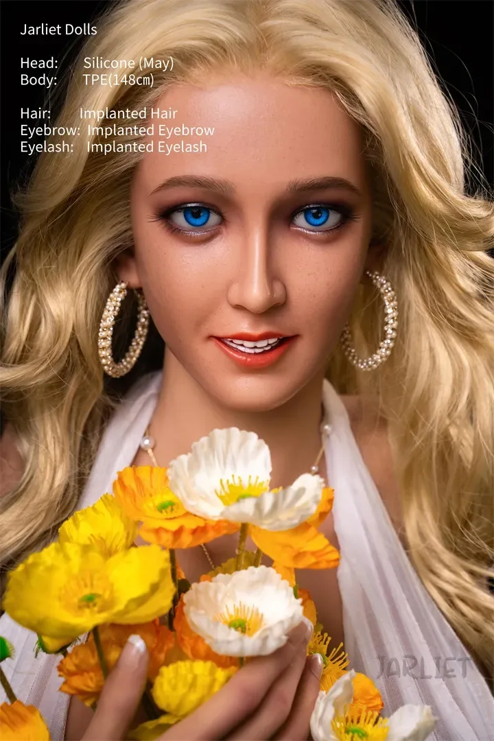 Jarliet | May -4ft 10/148cm Silicone Head+TPE Body Sex Doll