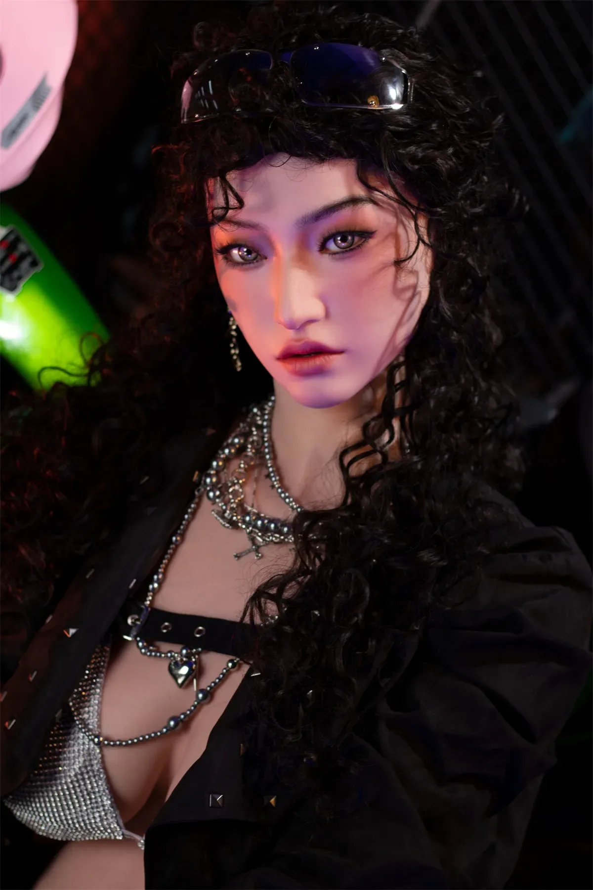 Orange In丨Stevie -5ft 3/160cm Edgy Biker Style Movable Jaw Silicone Sex Doll view 7