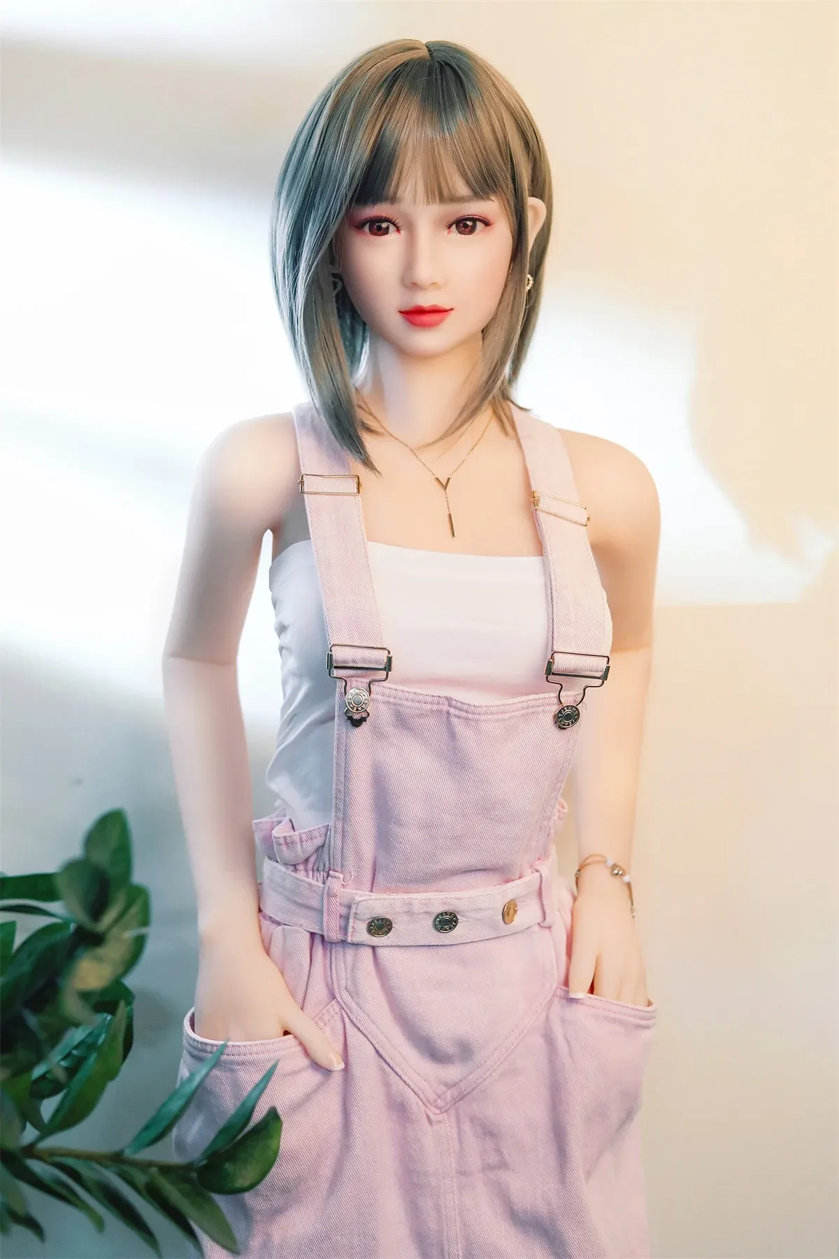 Pag- 160cm (5ft3) Small Breast Japanese Style Sex Doll With Blonde Straight Hair view 5