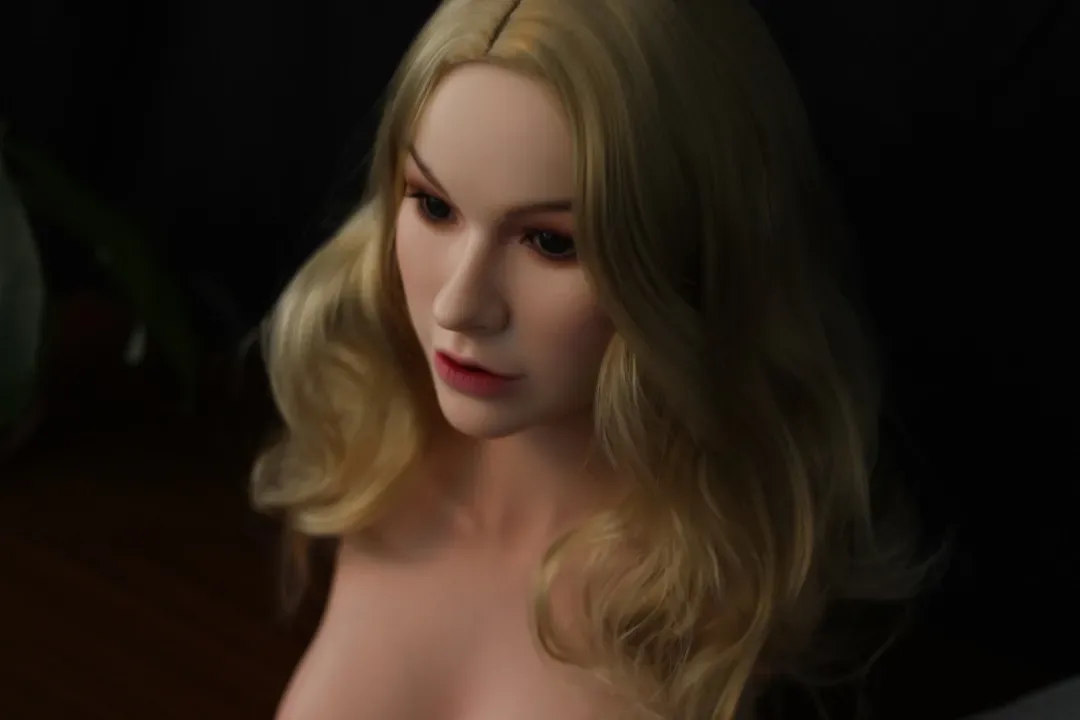 Orange In | Curly Hair Blonde Sex Doll Torso for Men view 3