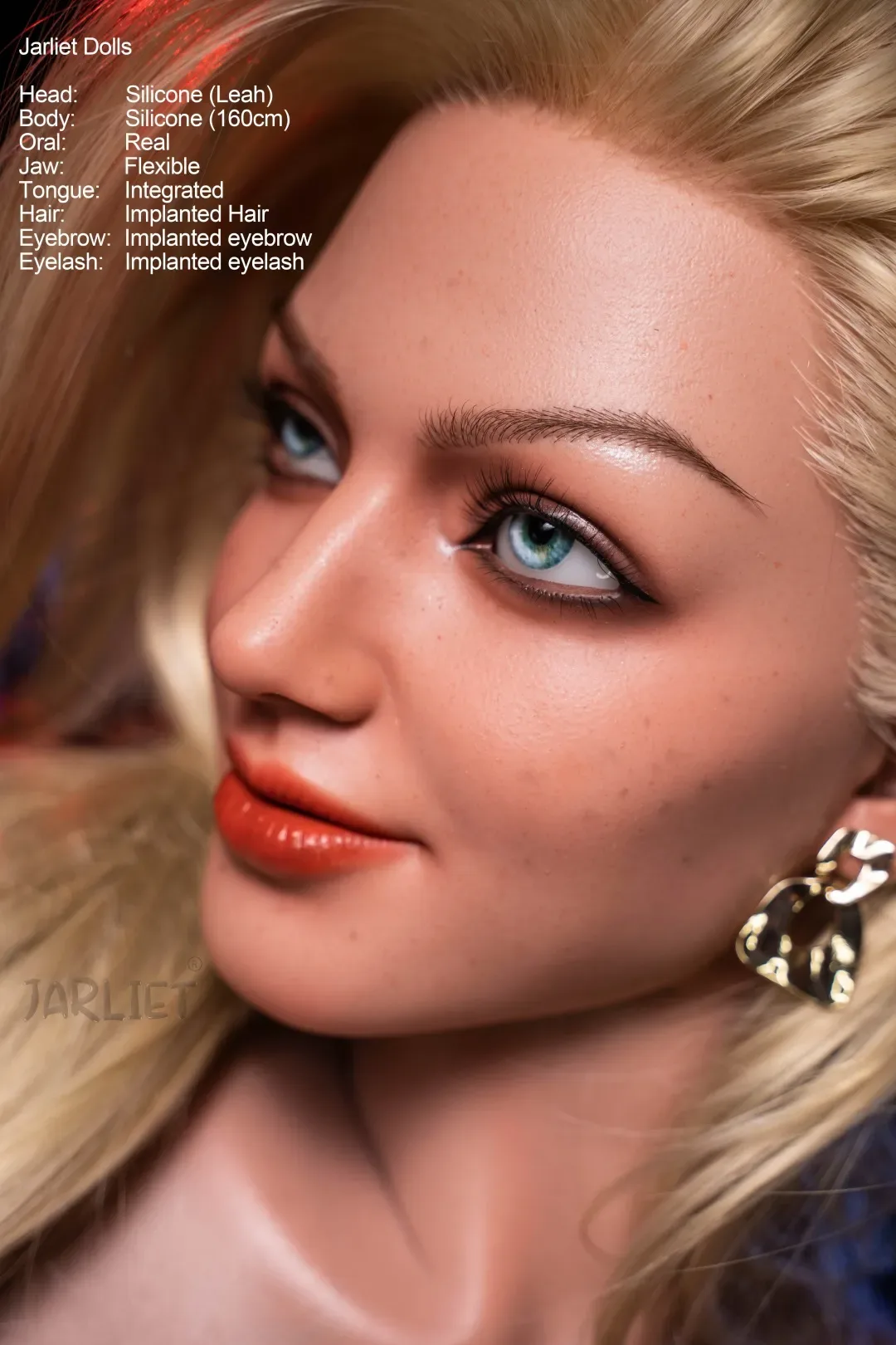Jarliet丨Leah -5ft 2/160cm ROS Head Full Silicone Sex Doll view 3